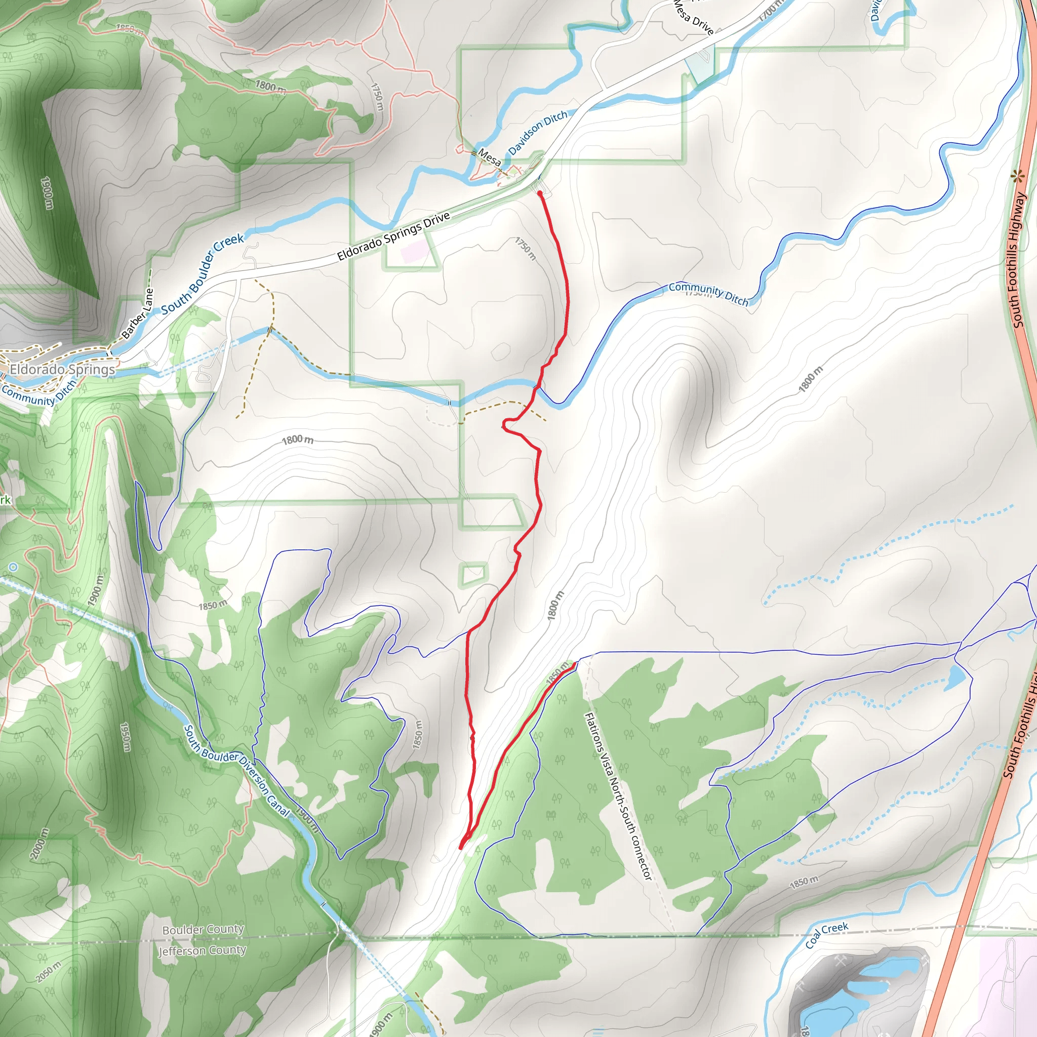 Doudy Draw Trail mobile static map