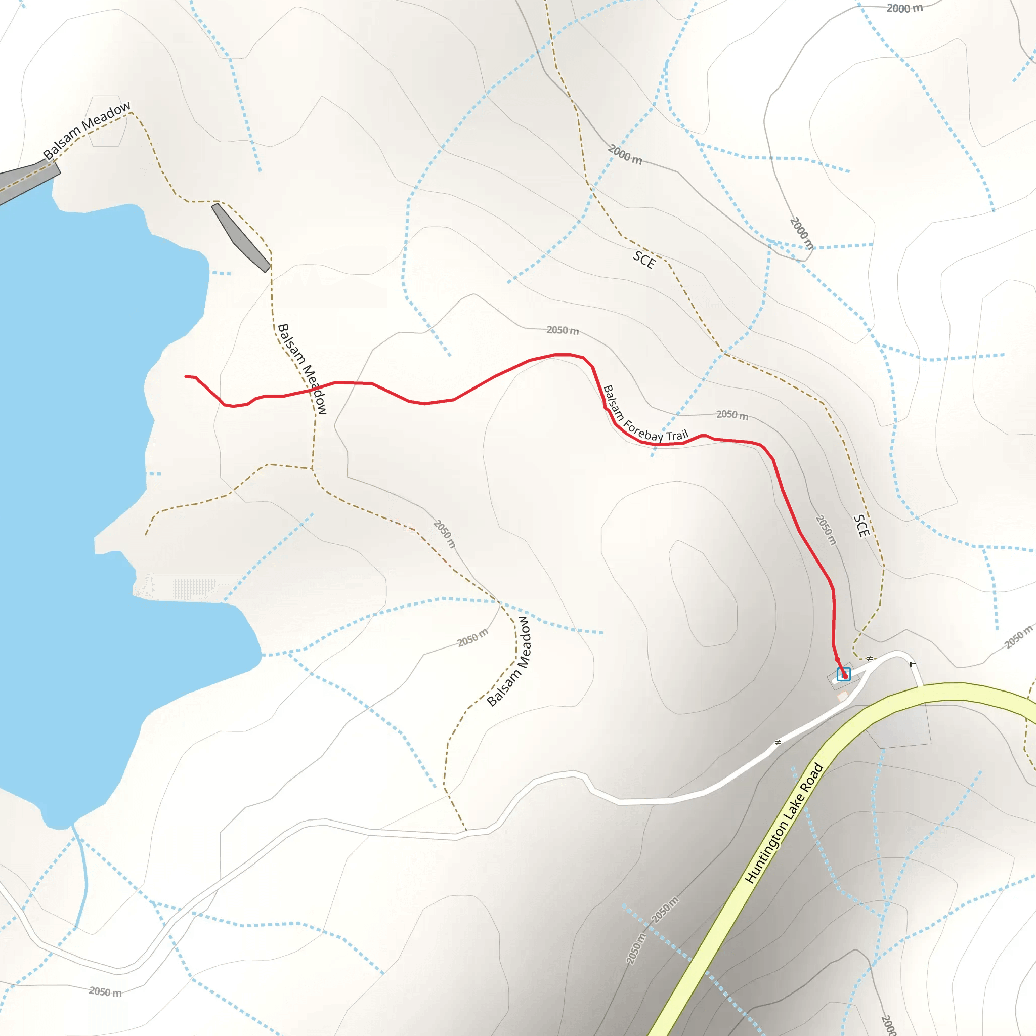 Balsam Forebay mobile static map