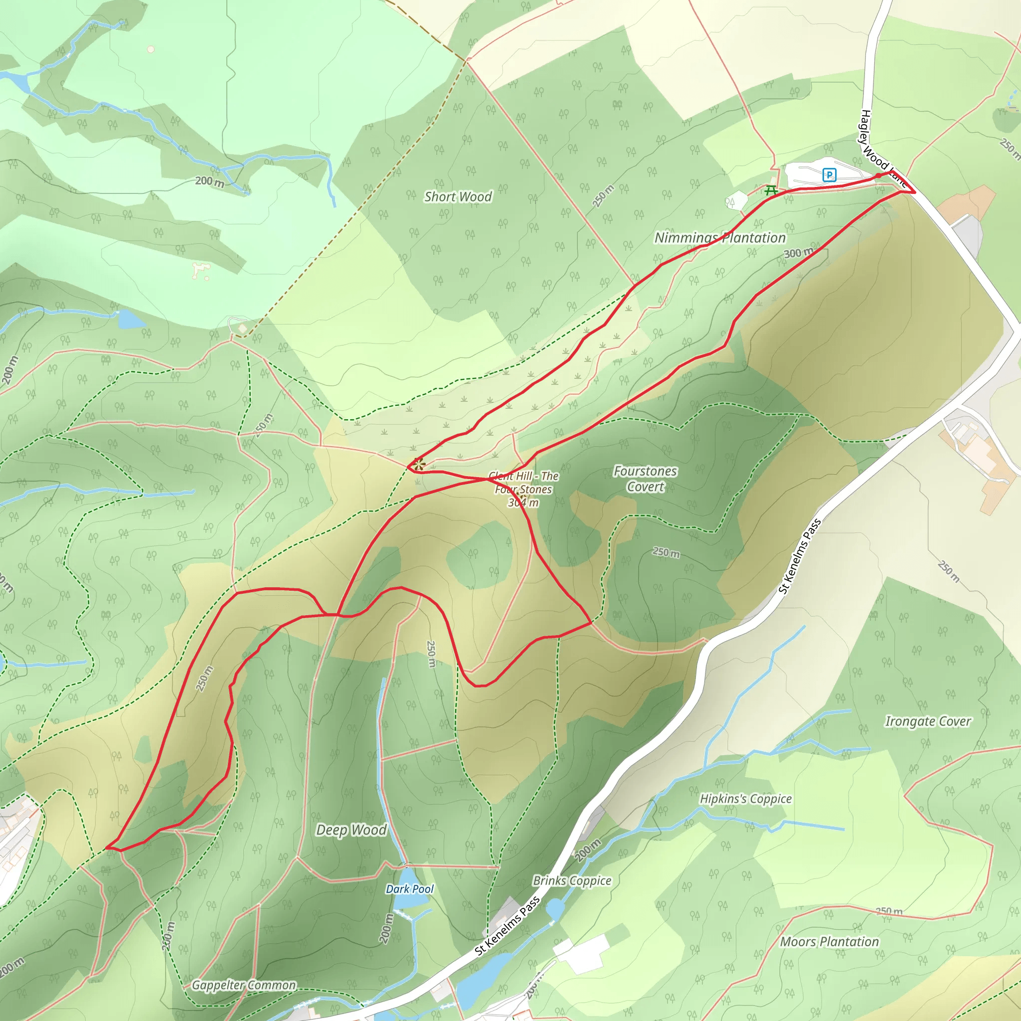 Adams Hill and Four Stones Walk mobile static map