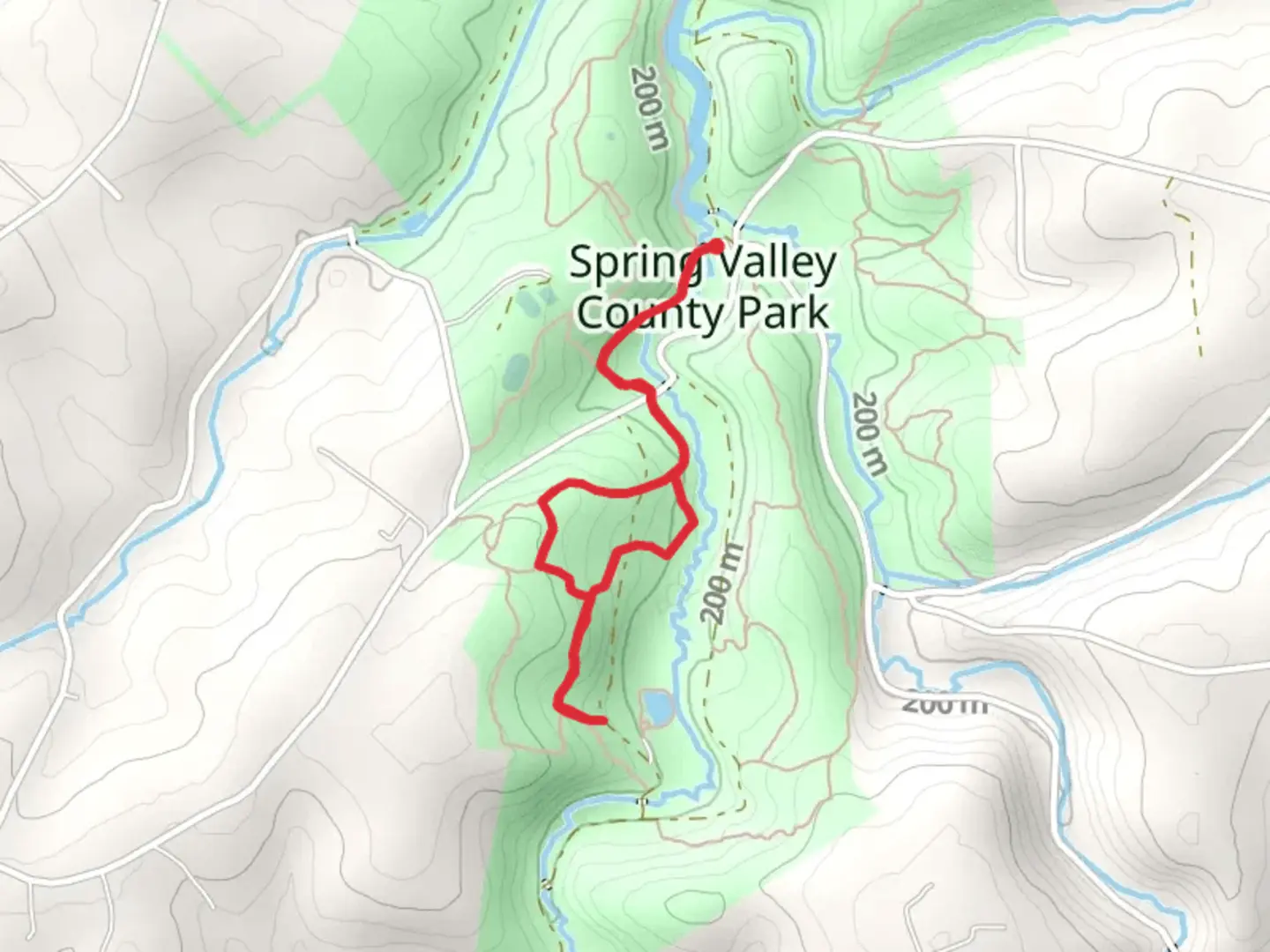 An image depicting the trail East Branch Codorus Creek and its surrounding area.