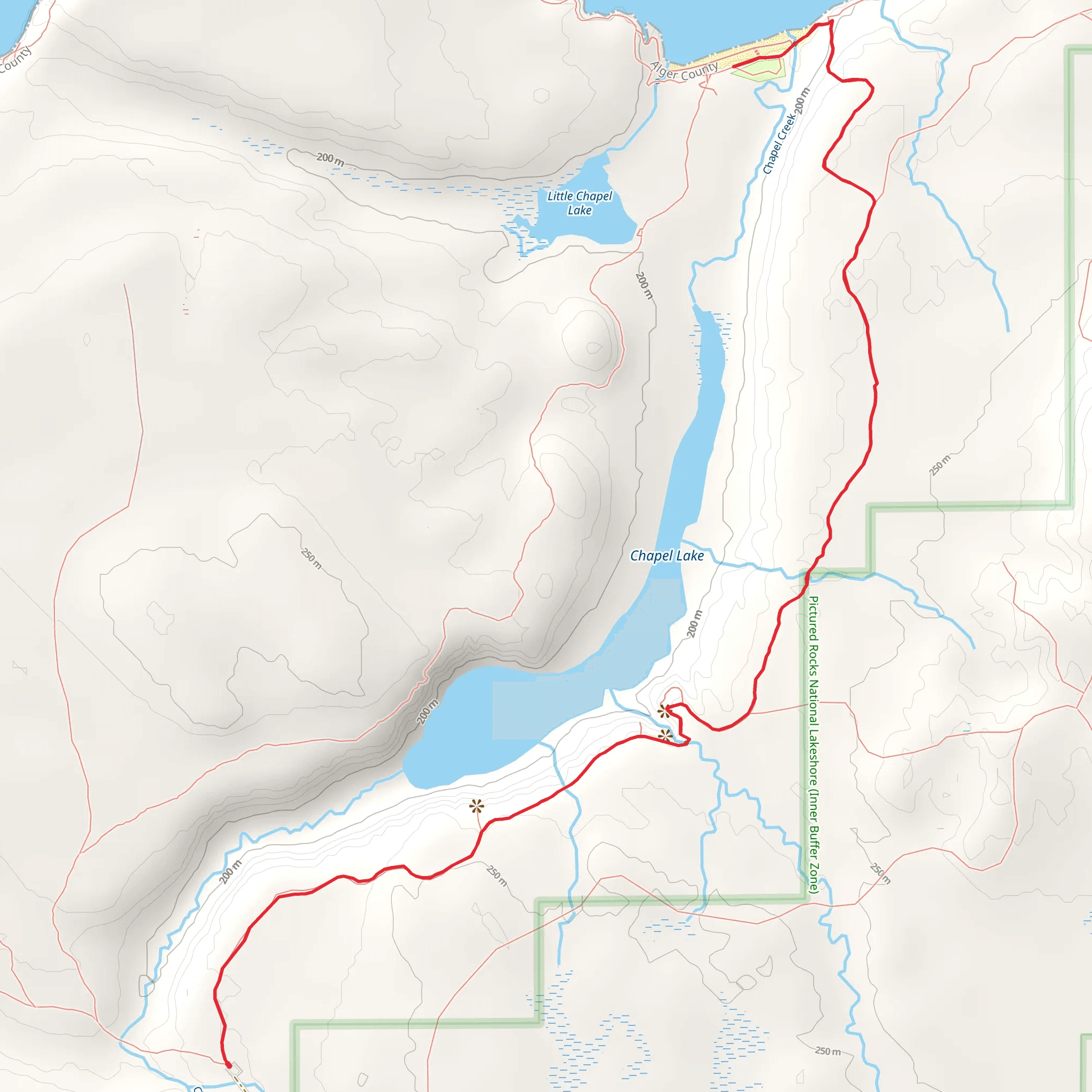 Chapel Rock Trail mobile static map