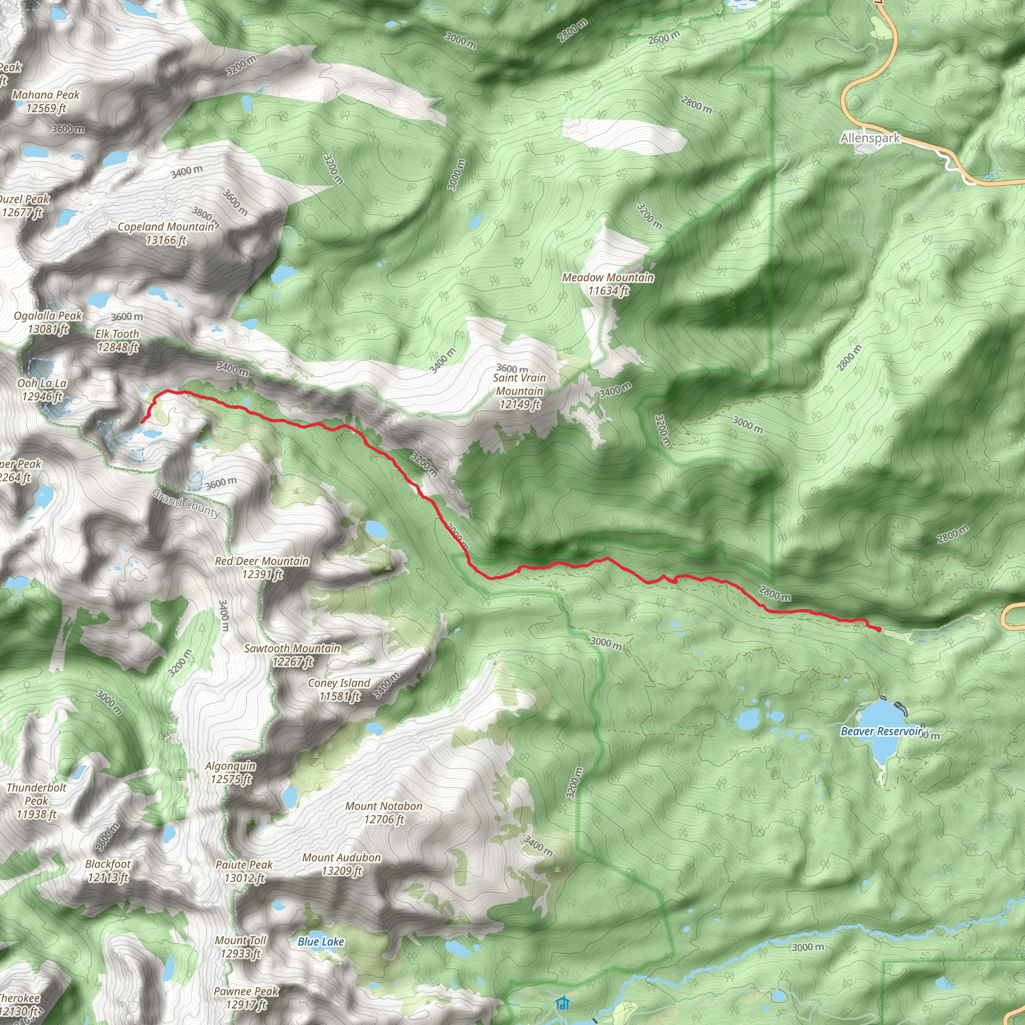 Gibraltar Lake via Buchannan Pass Trail mobile static map