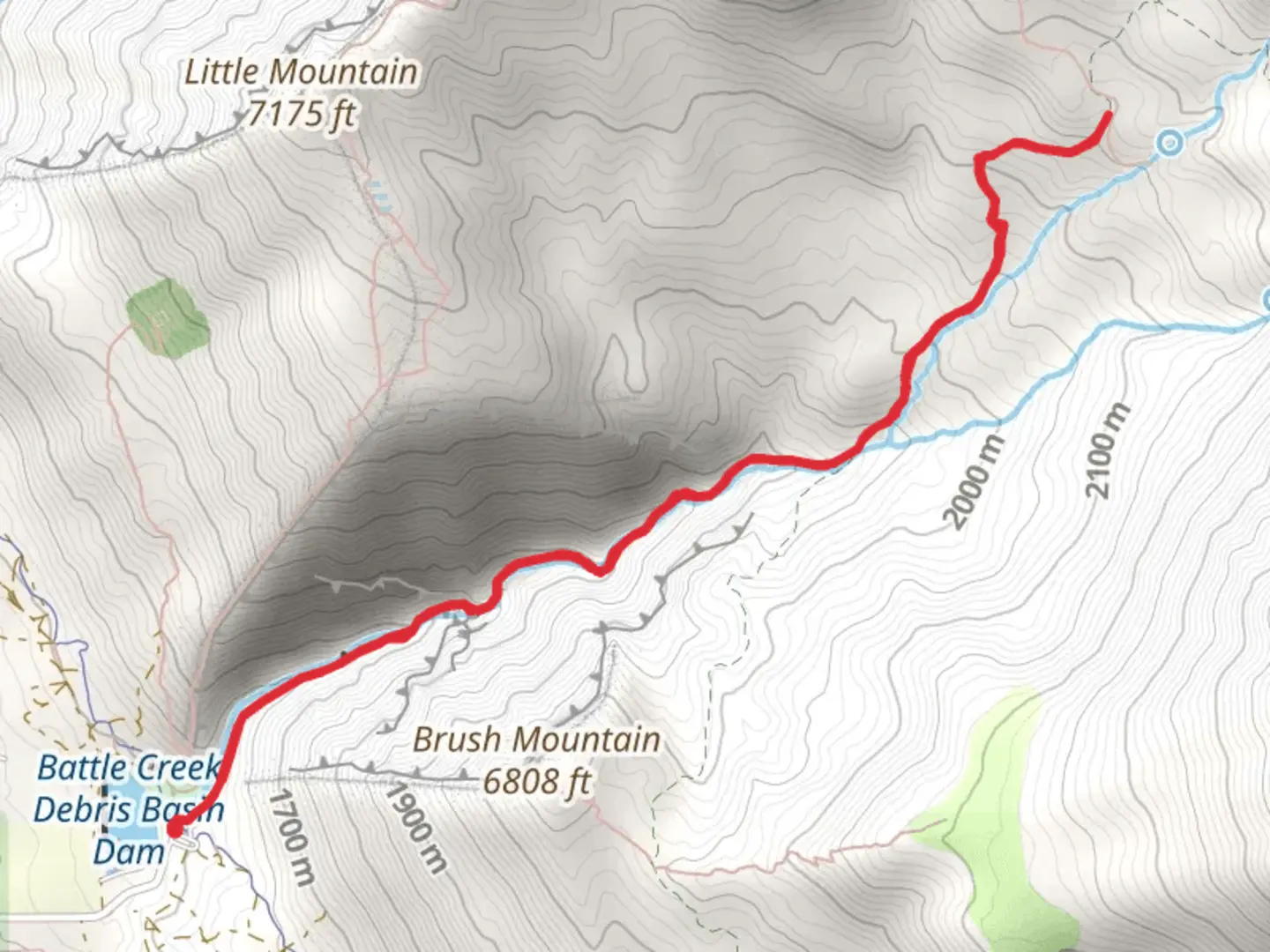 An image depicting the trail Battle Creek Trail and its surrounding area.