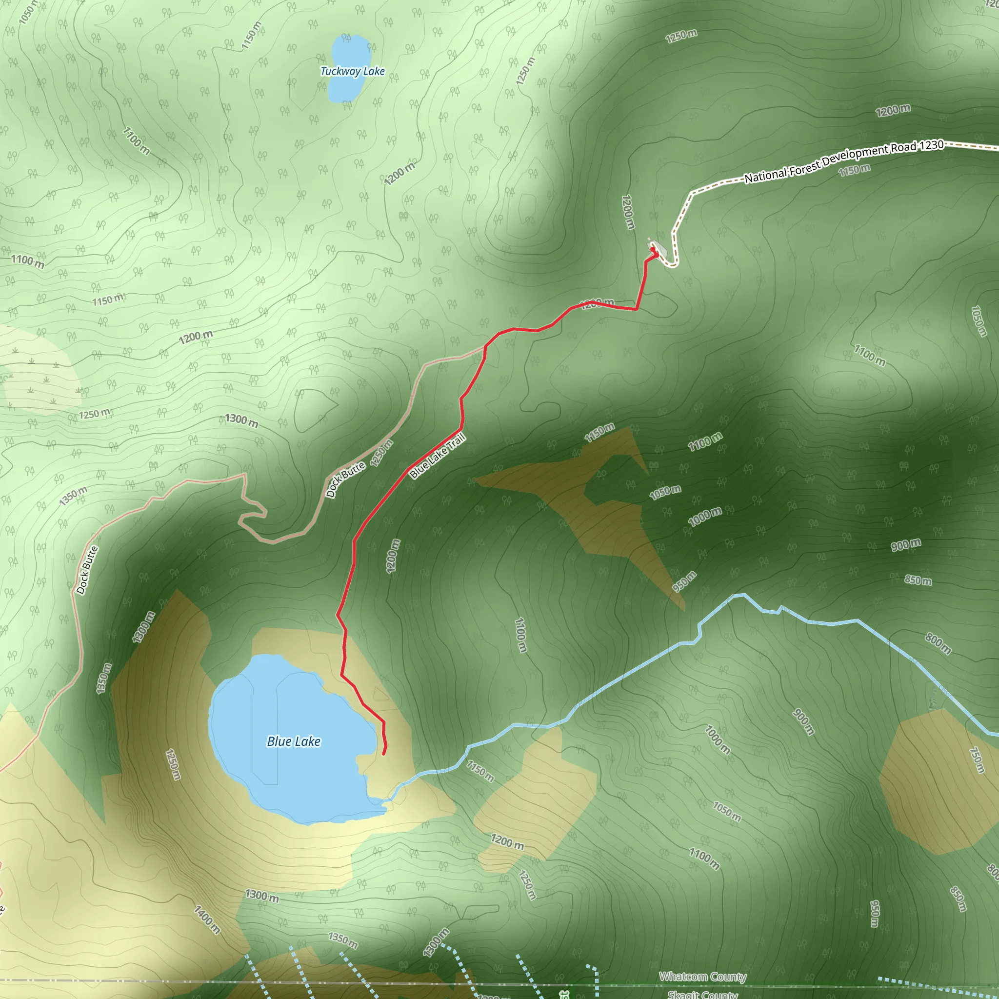 Blue Lake Trail mobile static map