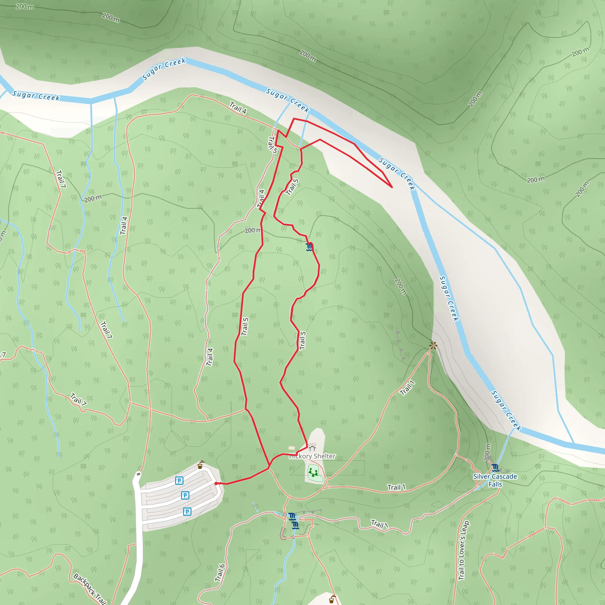 Trail 5 Loop mobile static map