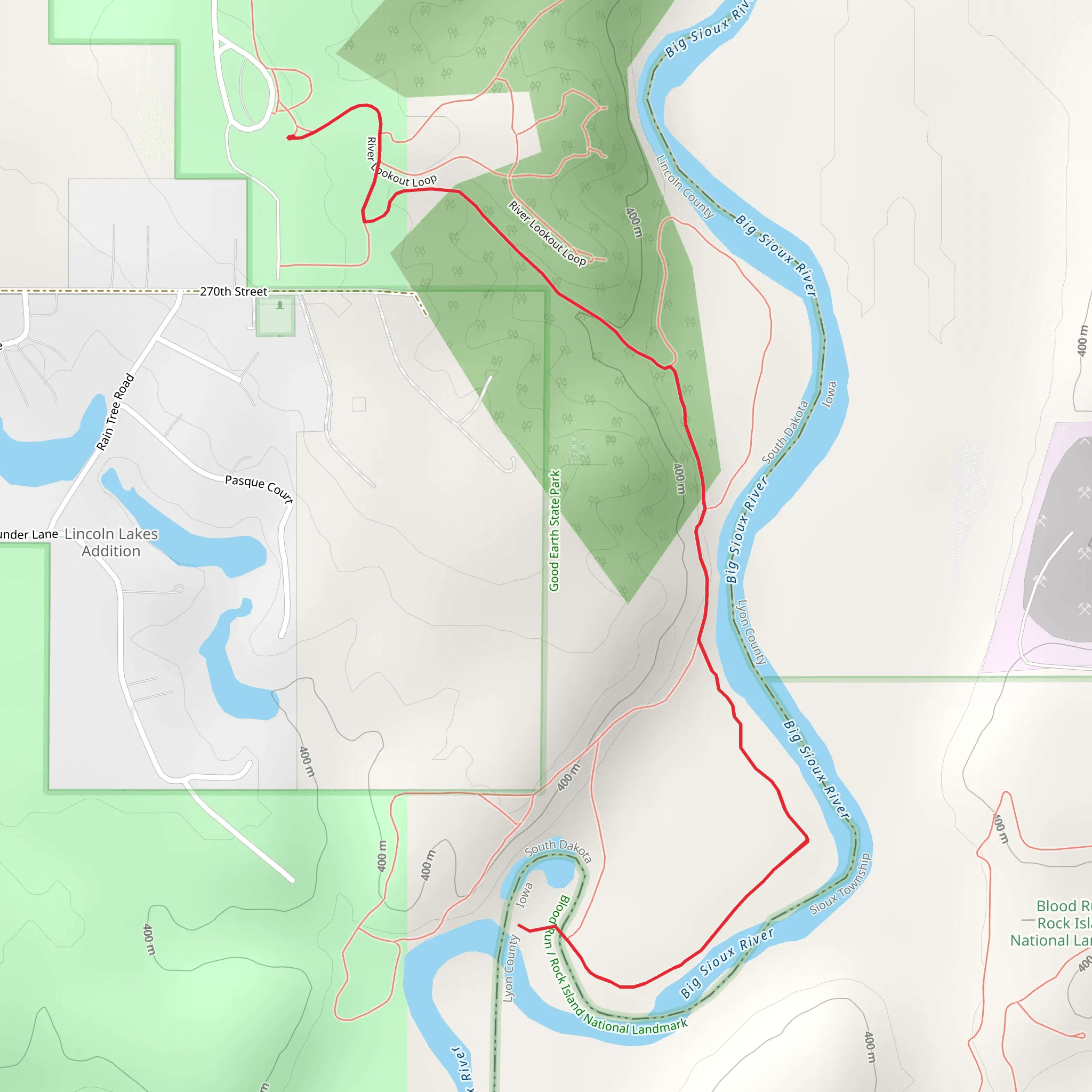Good Earth State Park Walk mobile static map