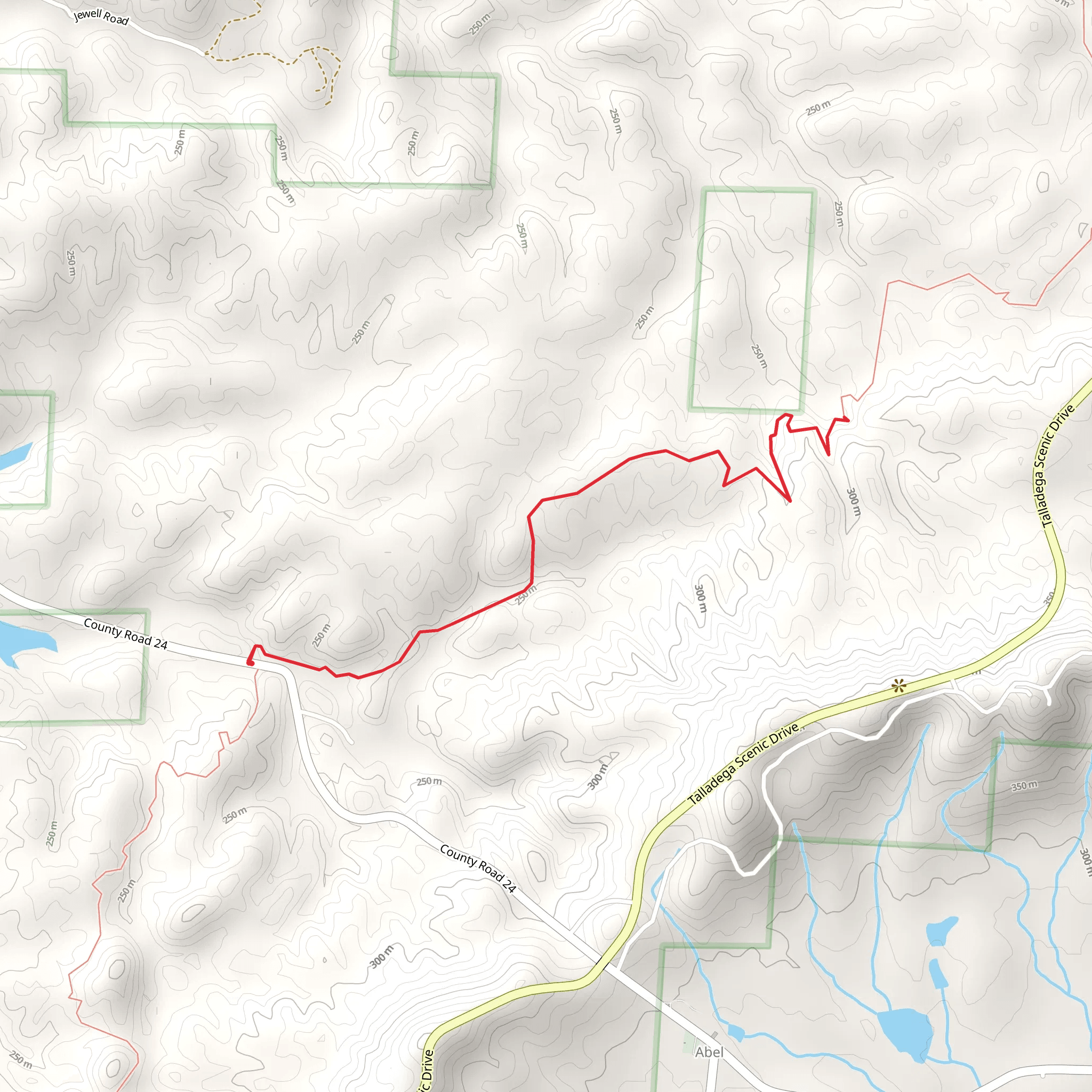 Pinhoti Short Trail - County Road 24 mobile static map