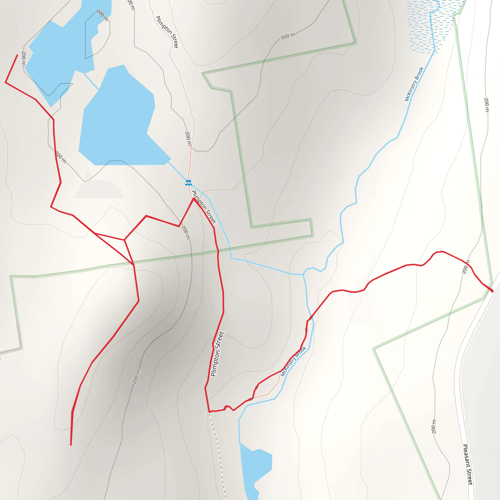 Pleasant Street Trail mobile static map