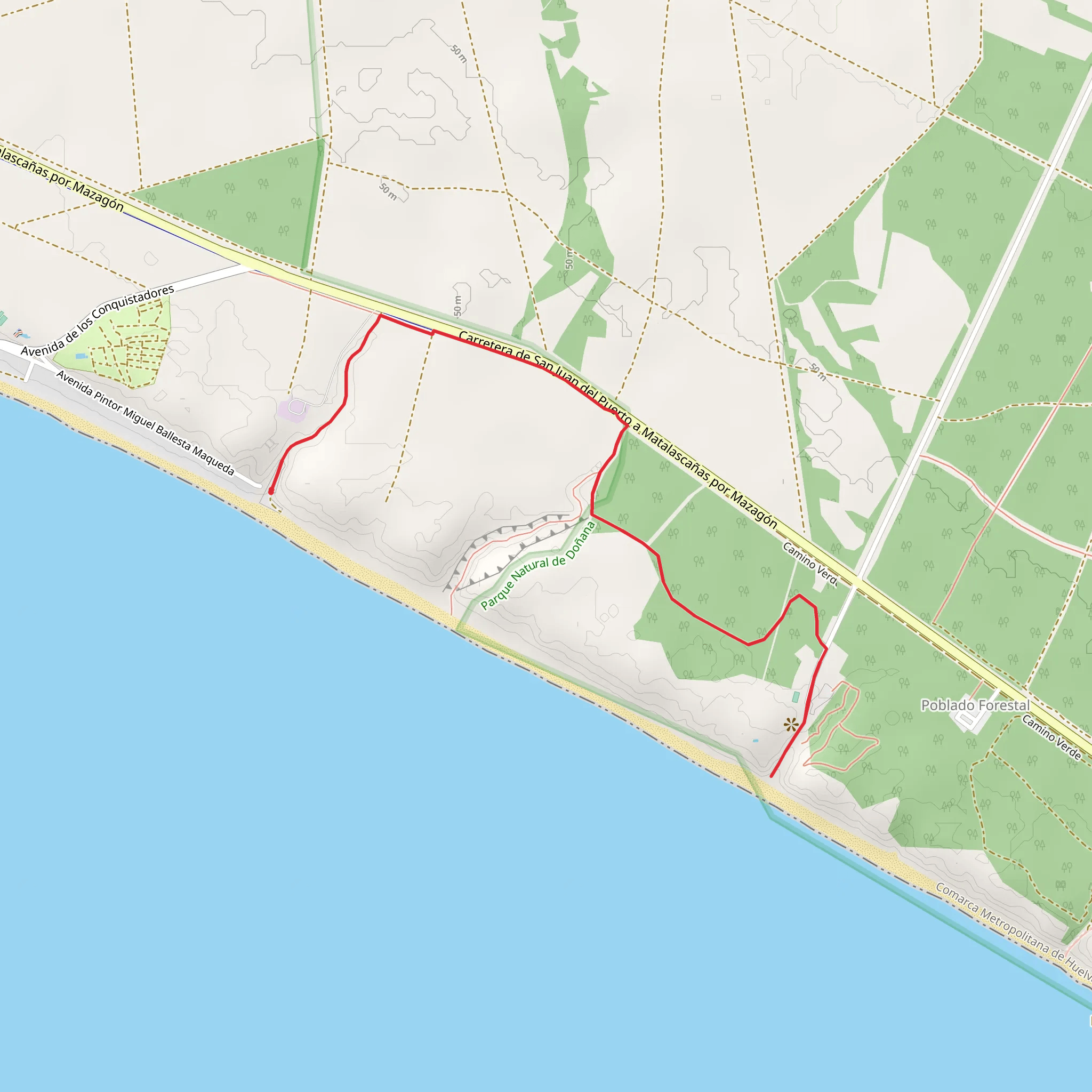 Parador de Mazagón mobile static map