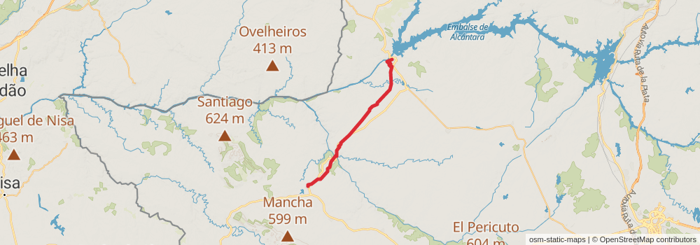 GR 113 Camino Natural del Tajo stage 46 Map