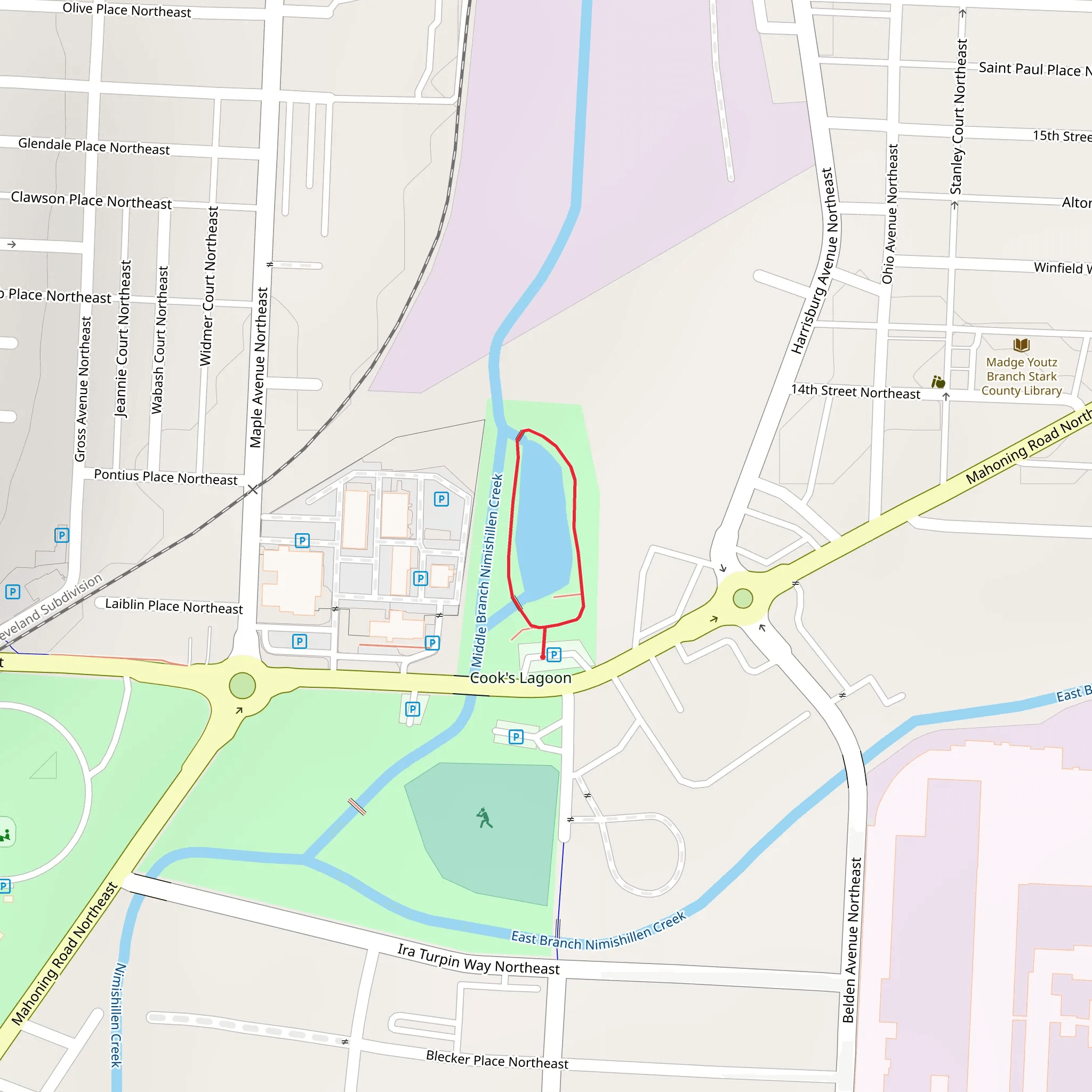 Cook's Lagoon Park Loop mobile static map