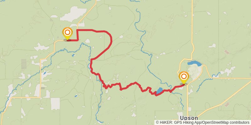 North Country Trail - Wisconsin stage 14 Map