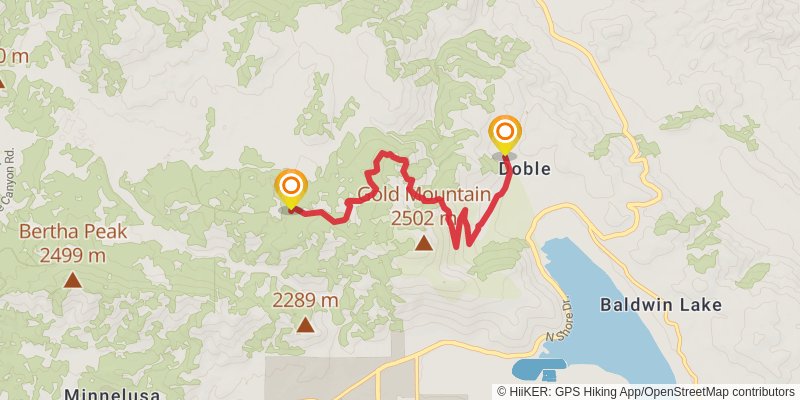 Pacific Crest Trail - California stage 25 Map