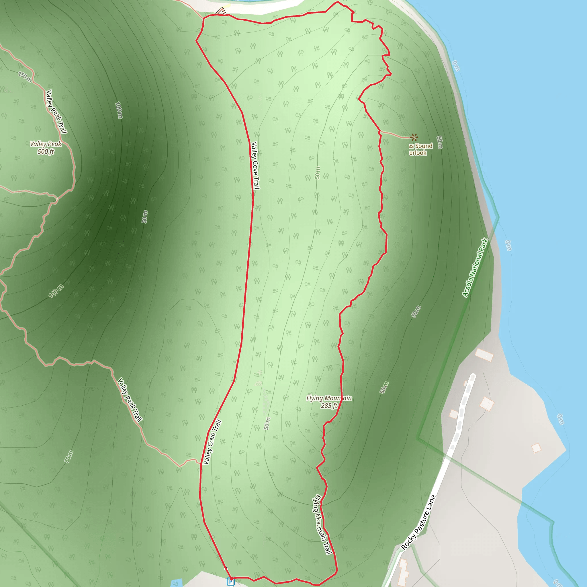 Flying Mountain Loop Trail mobile static map