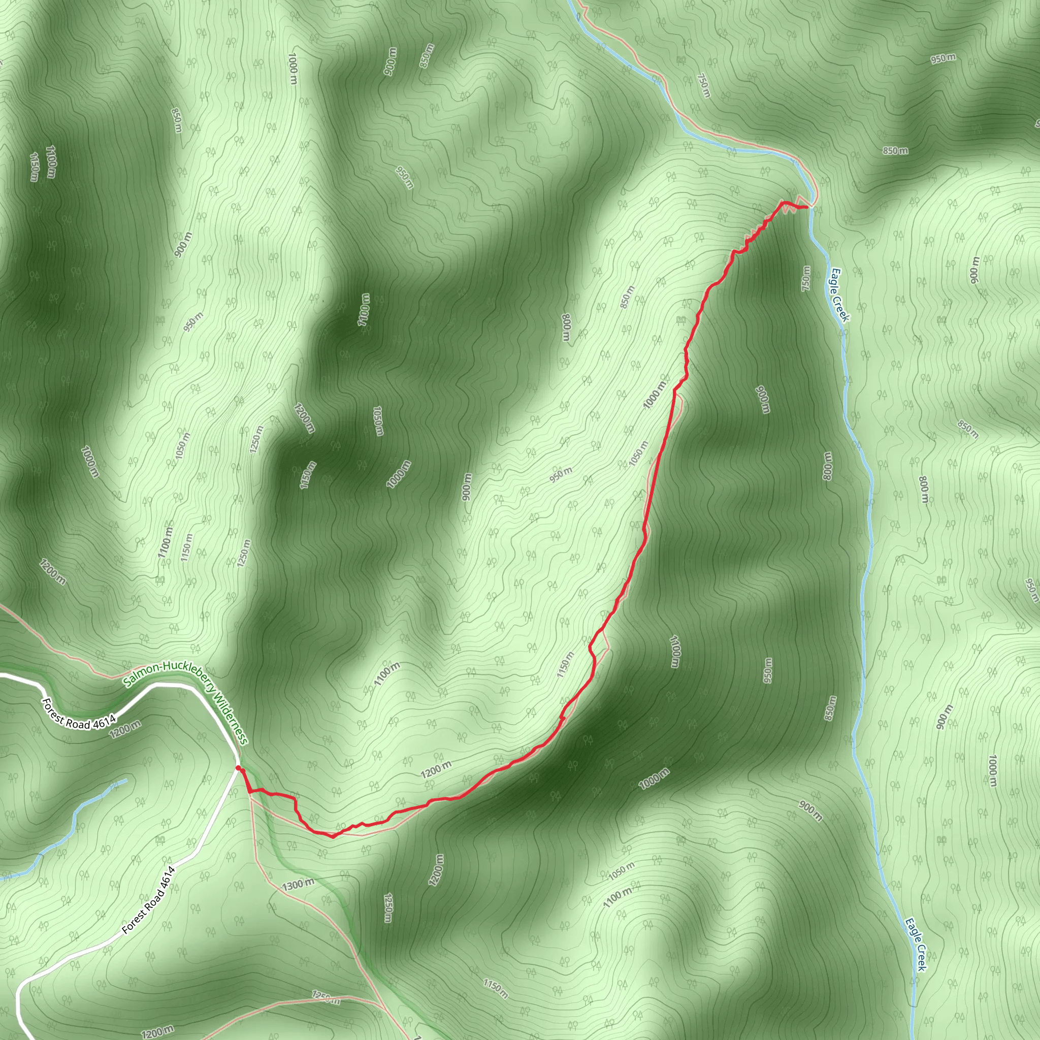 Eagle Creek Cutoff Trail mobile static map