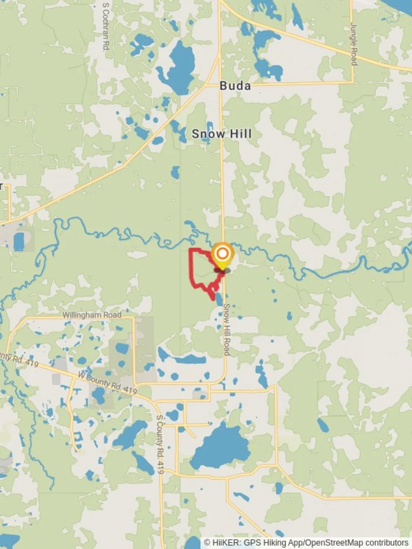 An image depicting the trail Yahoo and E Ditch of Doom Loop and its surrounding area.