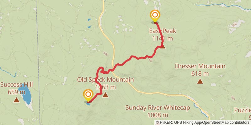 Appalachian Trail - Maine stage 2 Map