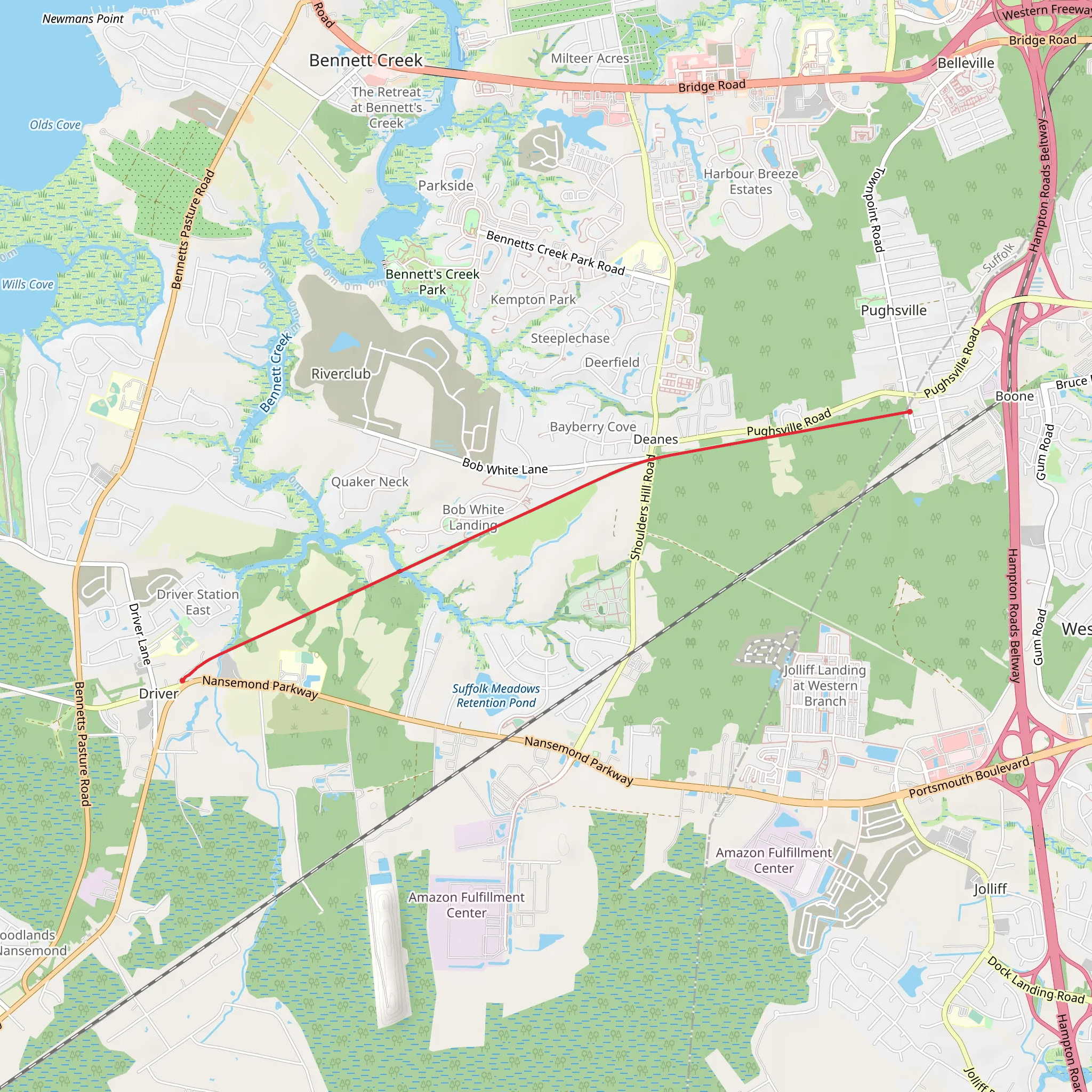 Suffolk Seaboard Coastline Trail mobile static map