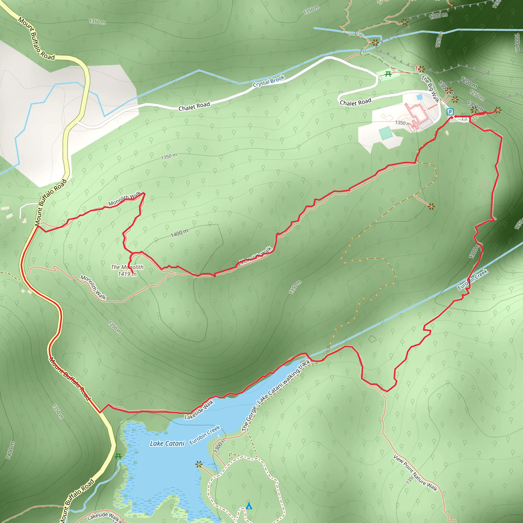 The Monolith Circuit Trail mobile static map