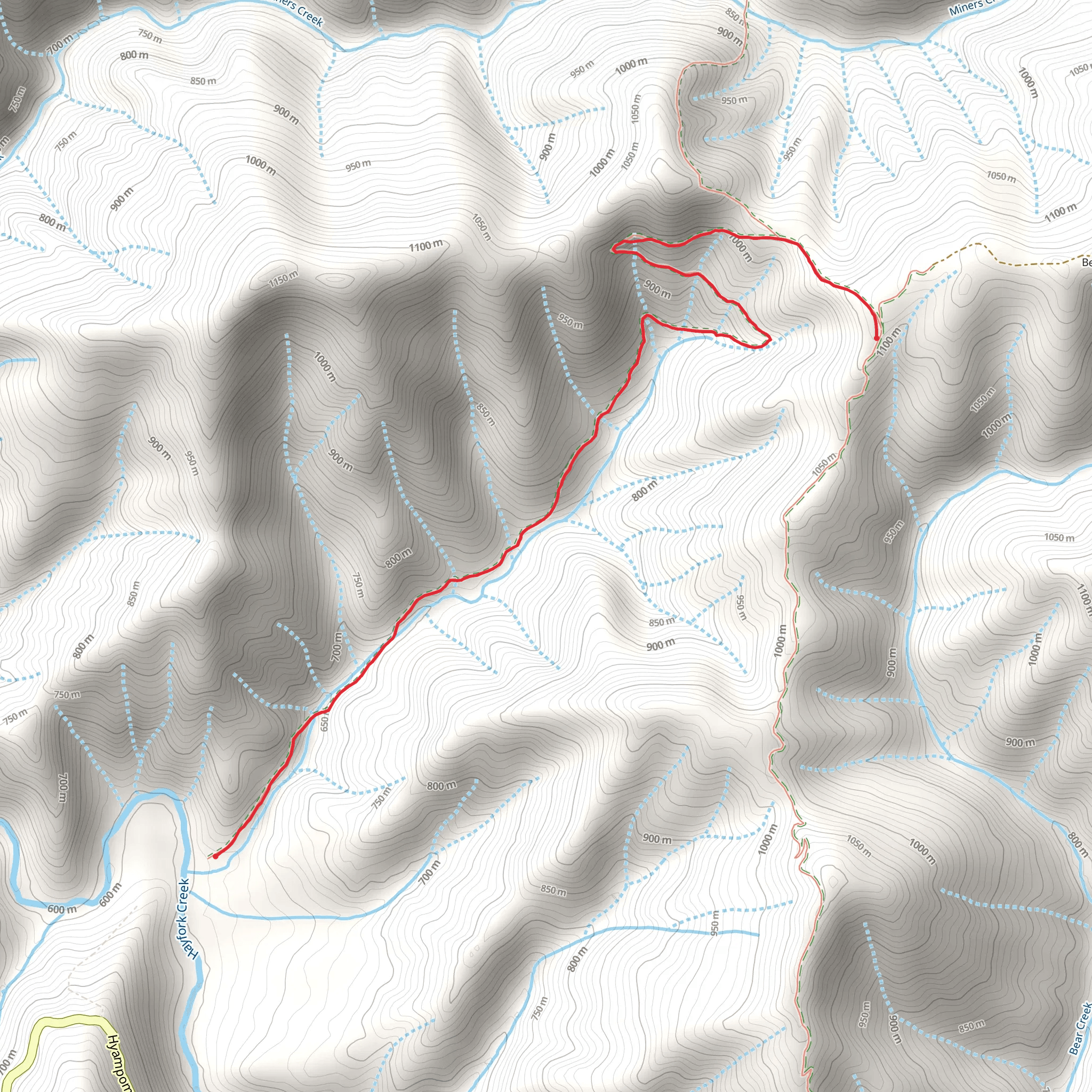 Pasture Gulch Trail mobile static map