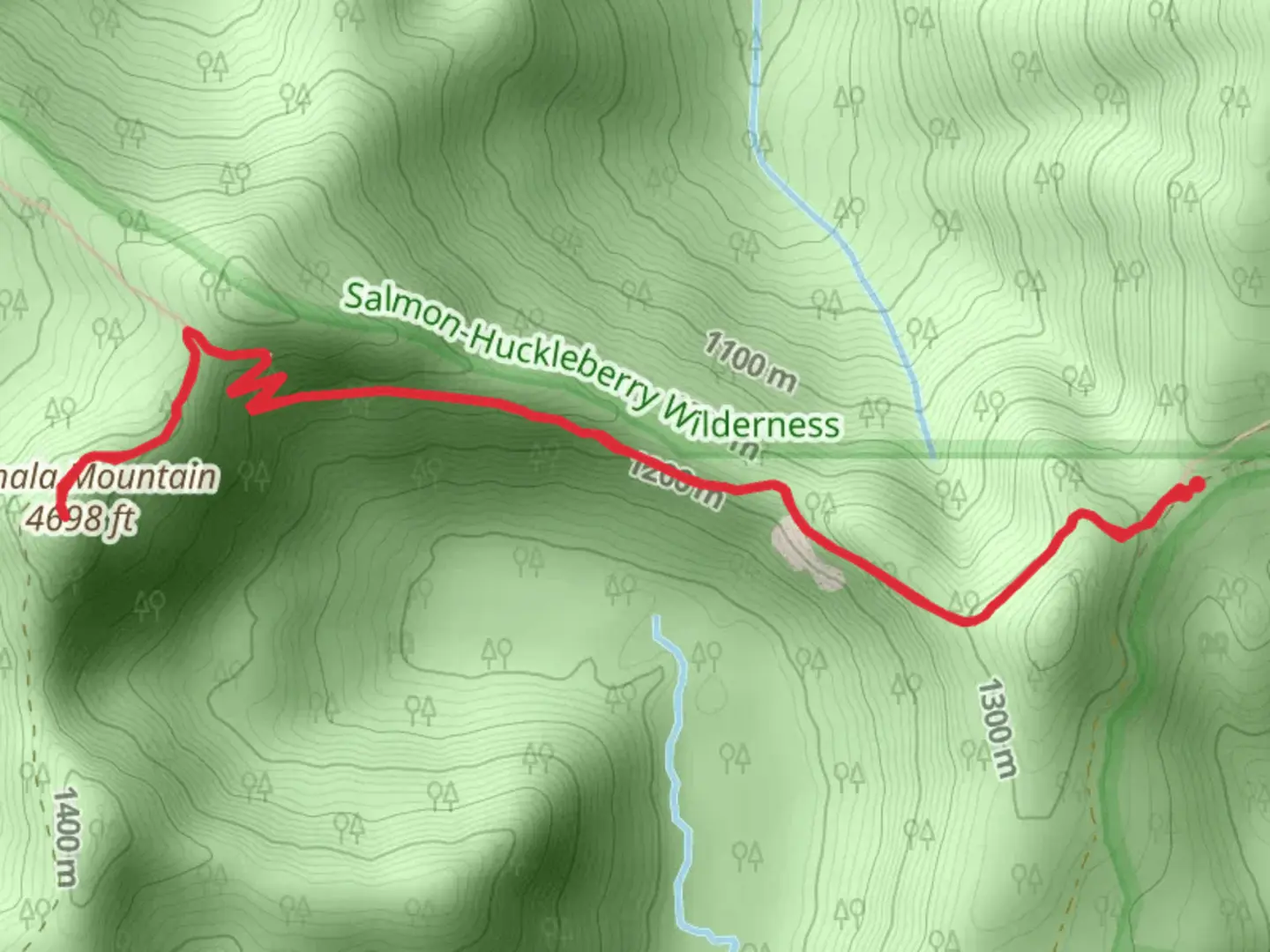 An image depicting the trail Tumala Mountain and its surrounding area.