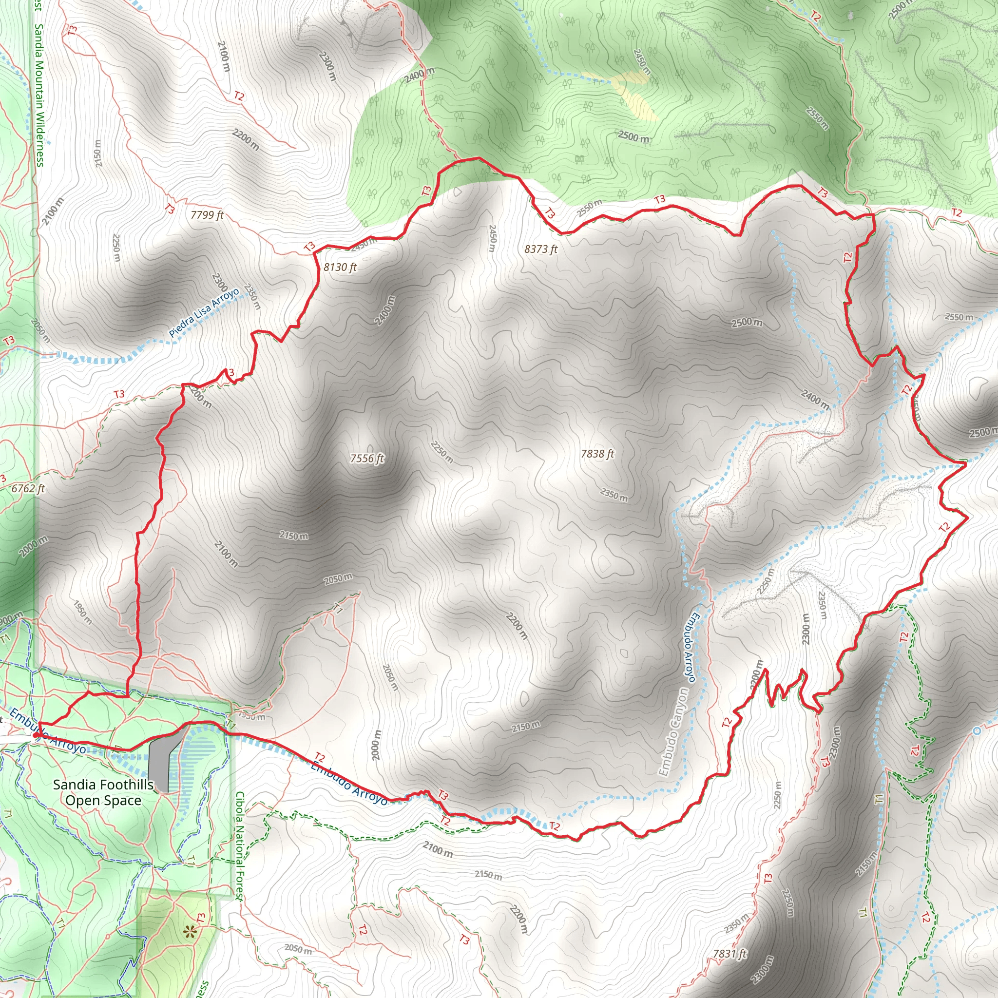 Embudo Trail Loop mobile static map