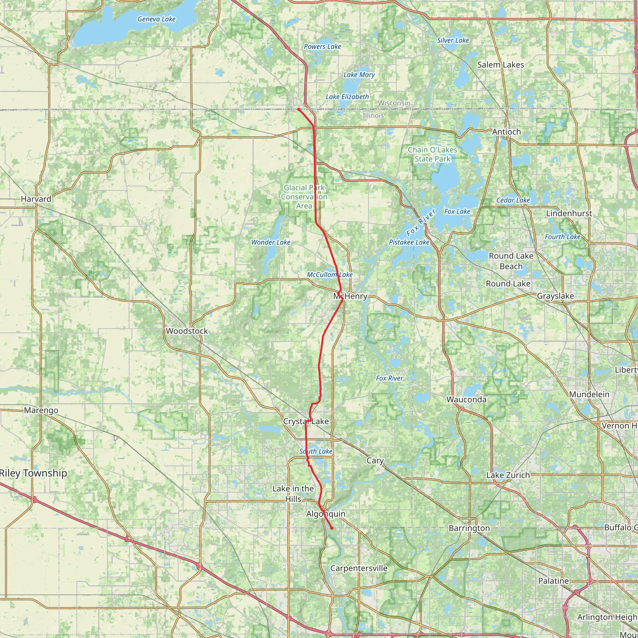 McHenry County Prairie Trail - Genoa City mobile static map