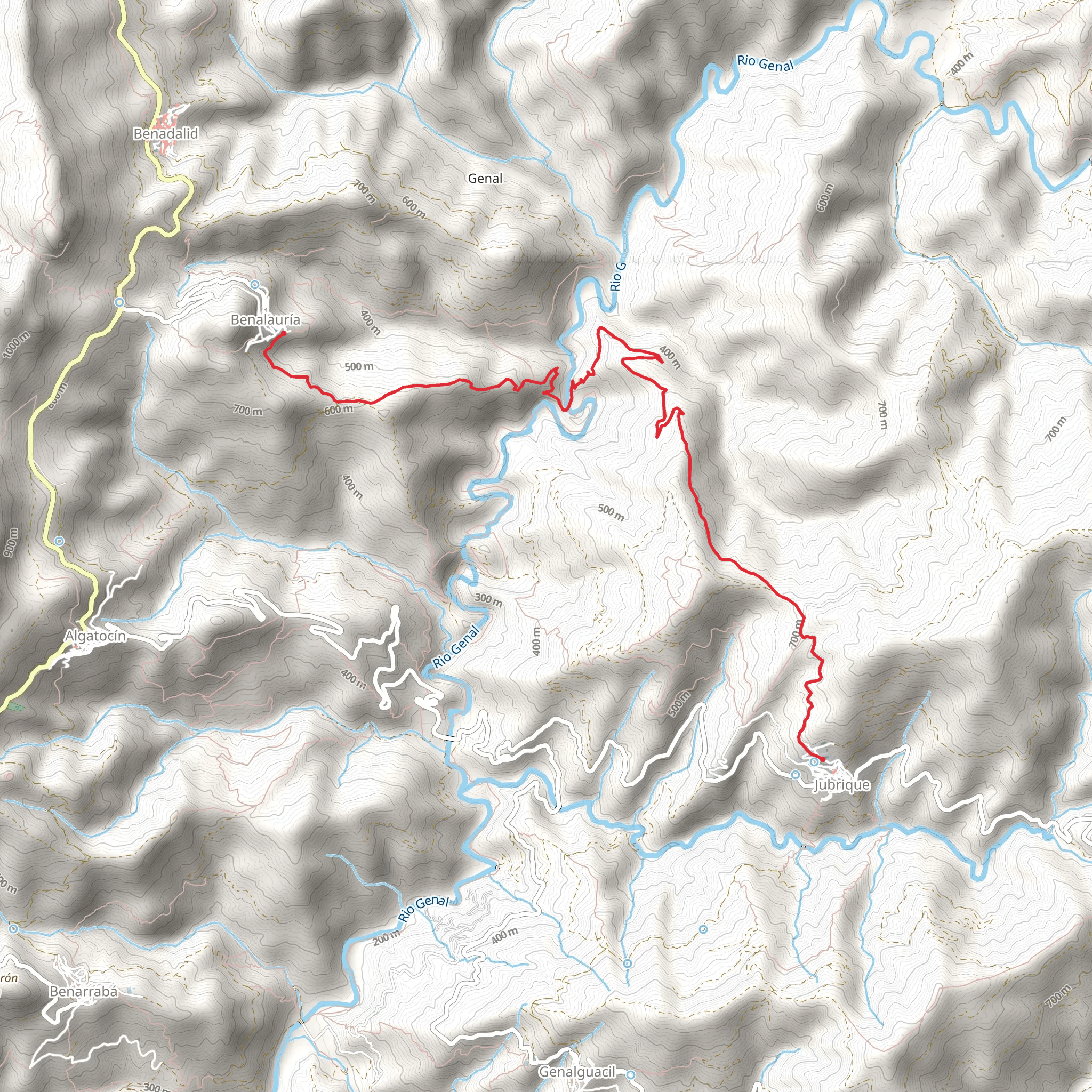 Jubrique - Benalauria PR A 291 mobile static map