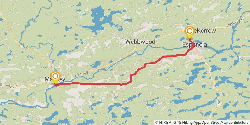 Waterfront Trail stage 117 Map