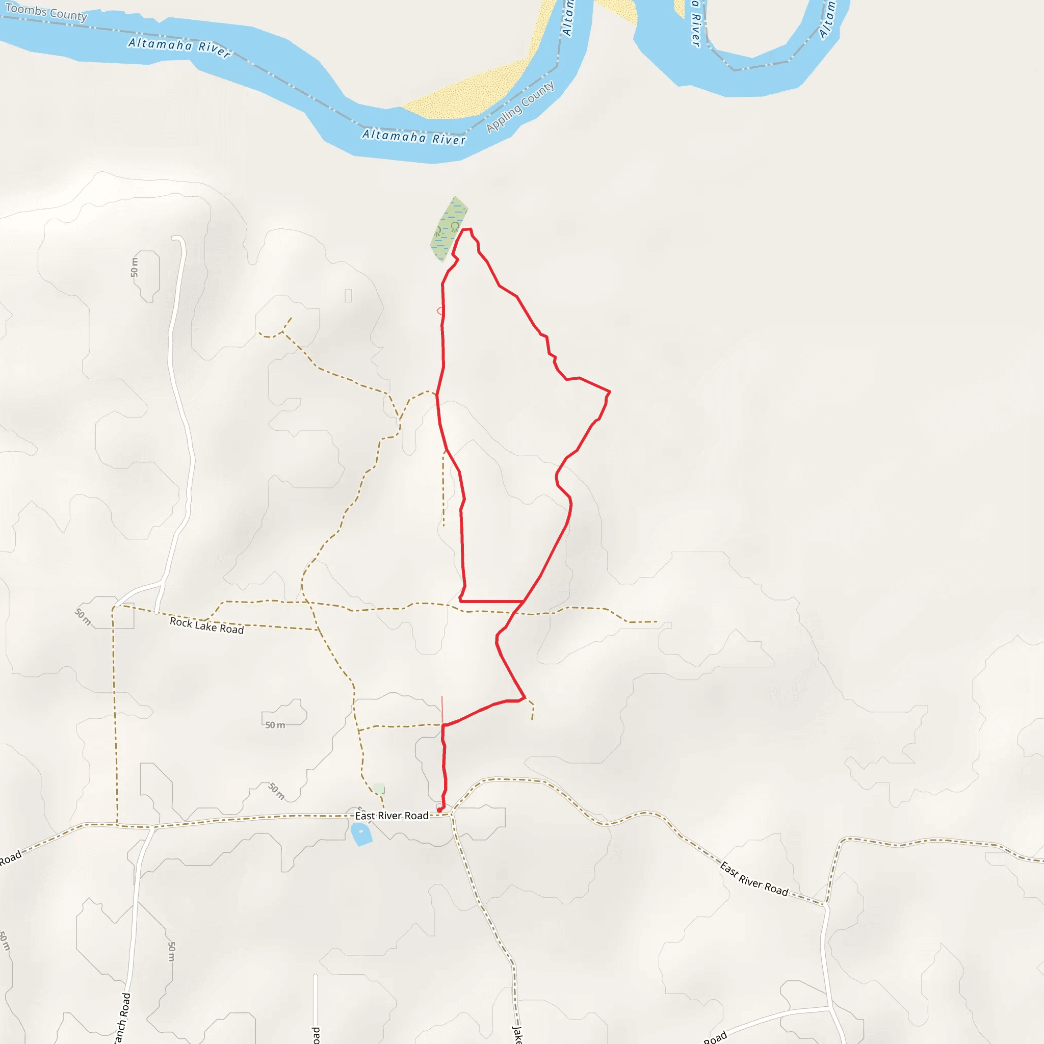 Moody Forest Tavia's Loop Trail mobile static map