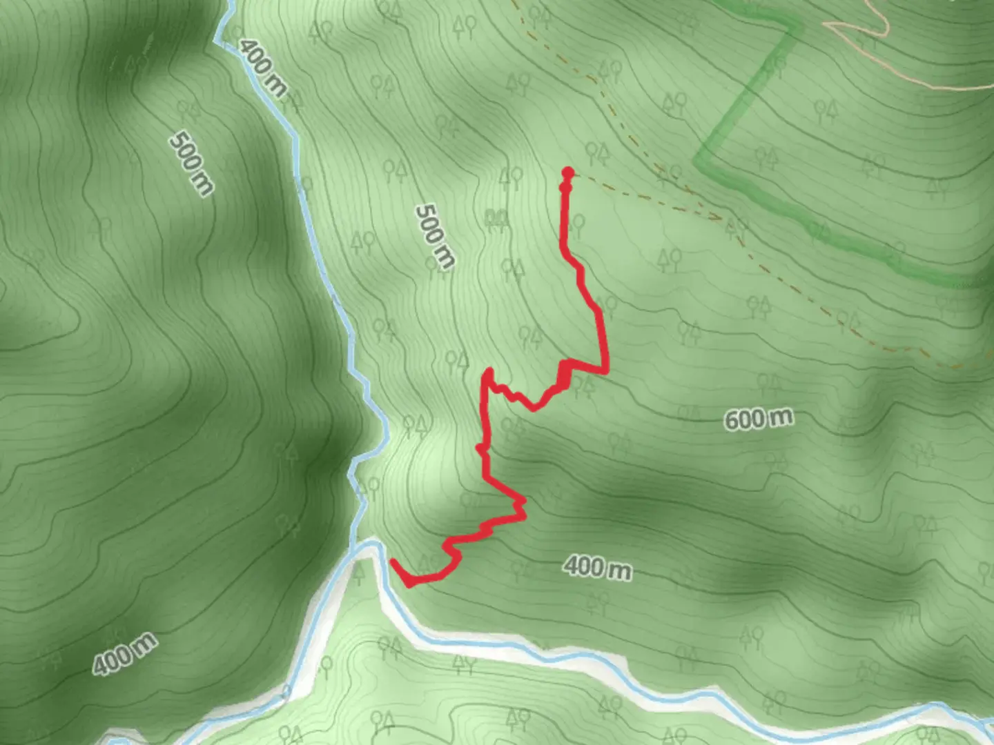 An image depicting the trail Forks Trail and its surrounding area.