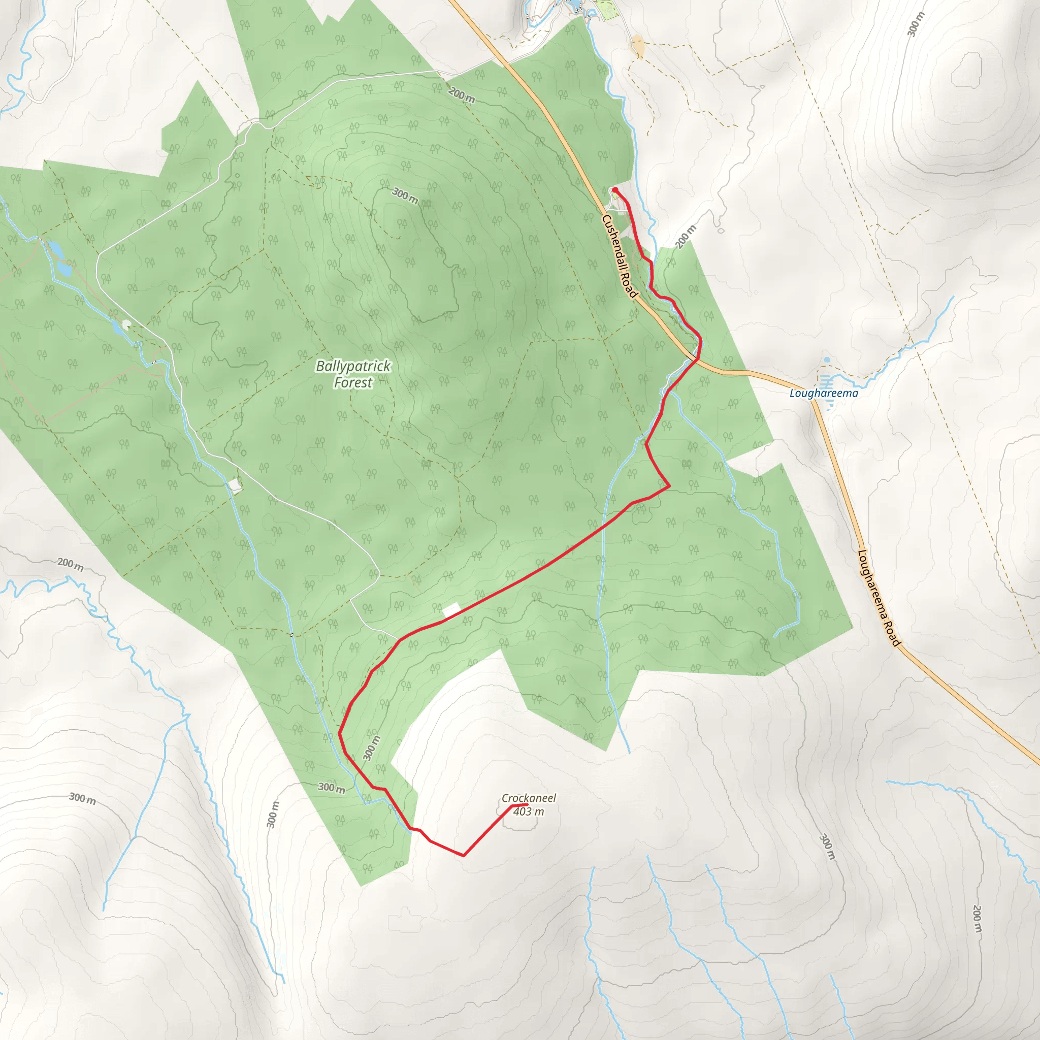 Crockaneel Mountain mobile static map