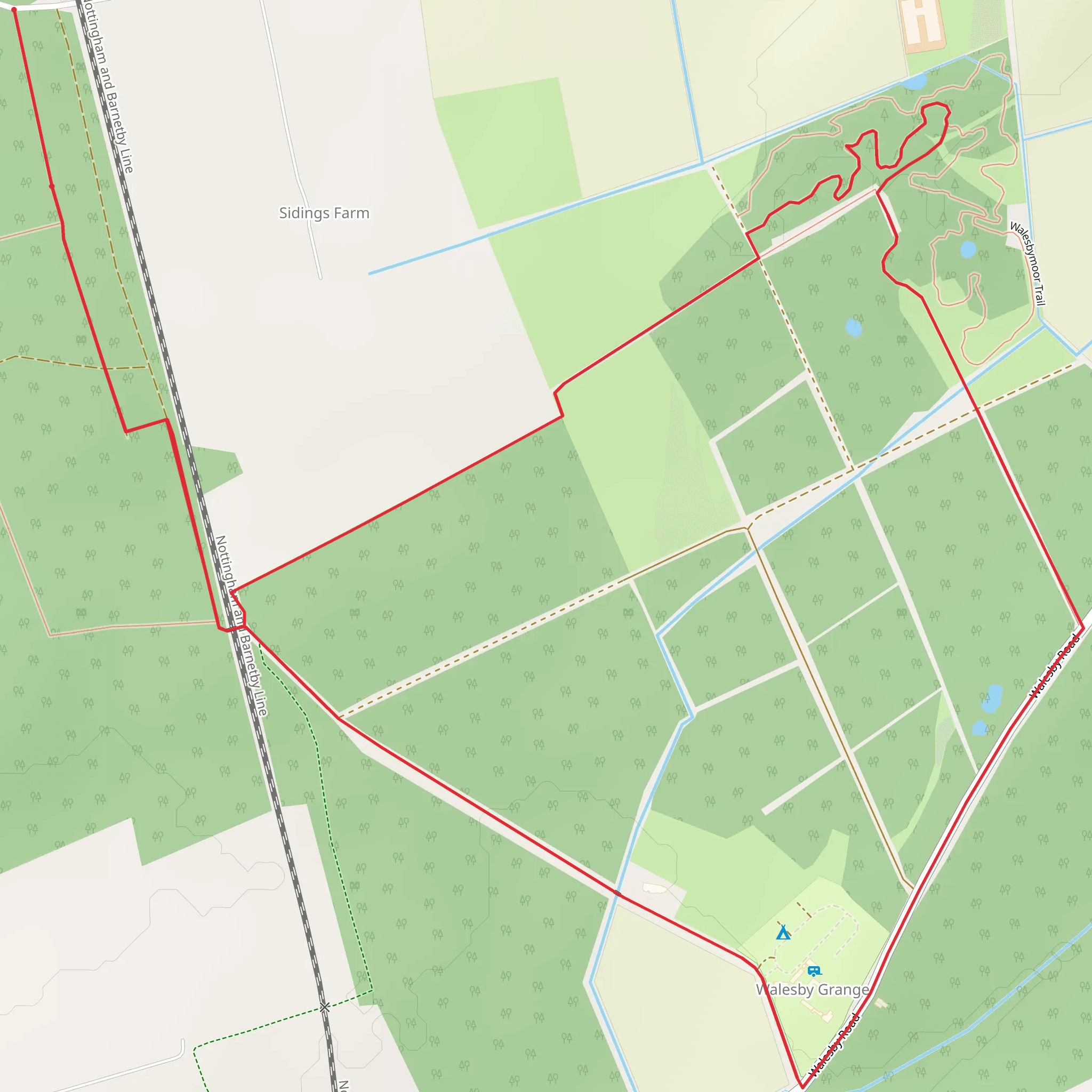 Walesby Moor Loop mobile static map