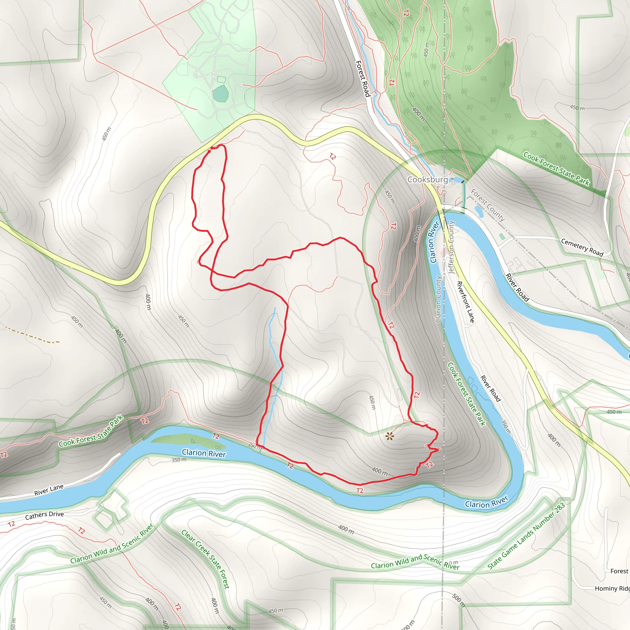 Clorian River via Mohawk Trail mobile static map
