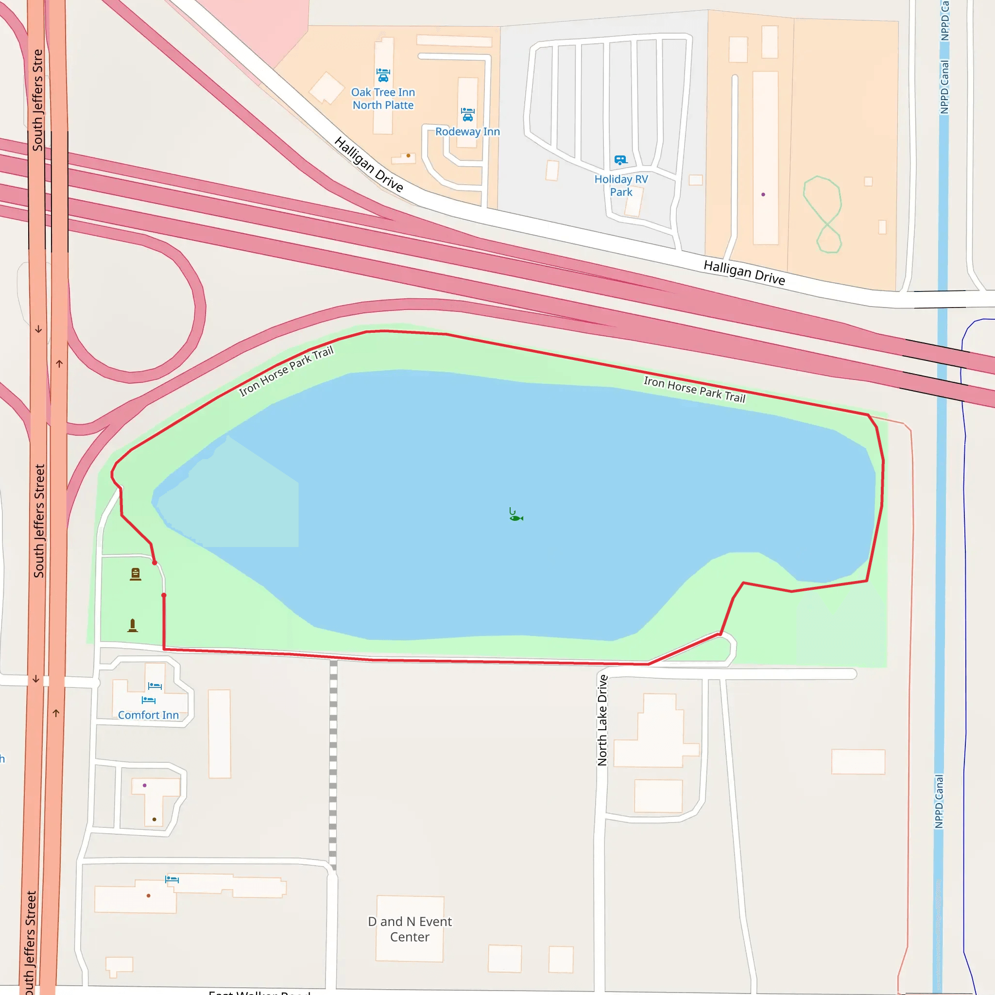 Iron Horse Park Trail and Interstate Park Loop mobile static map