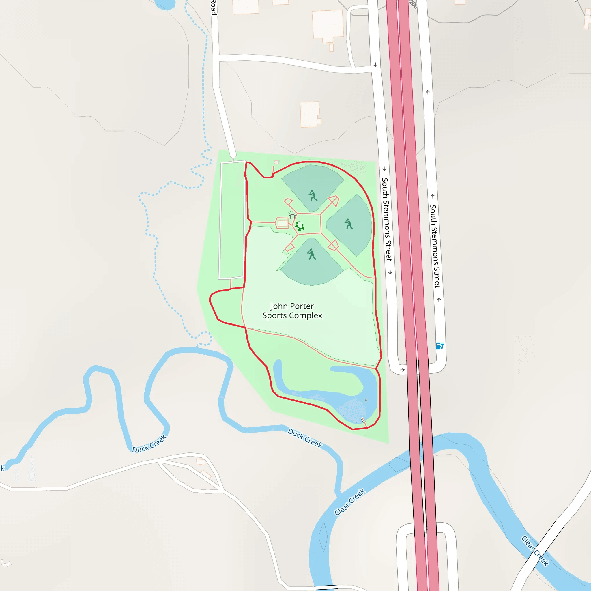 John Porter Sports Complex Loop mobile static map