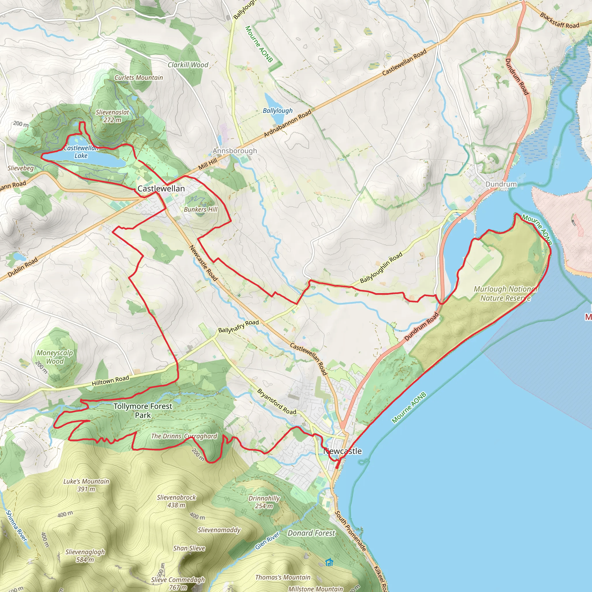 Newcastle Way mobile static map