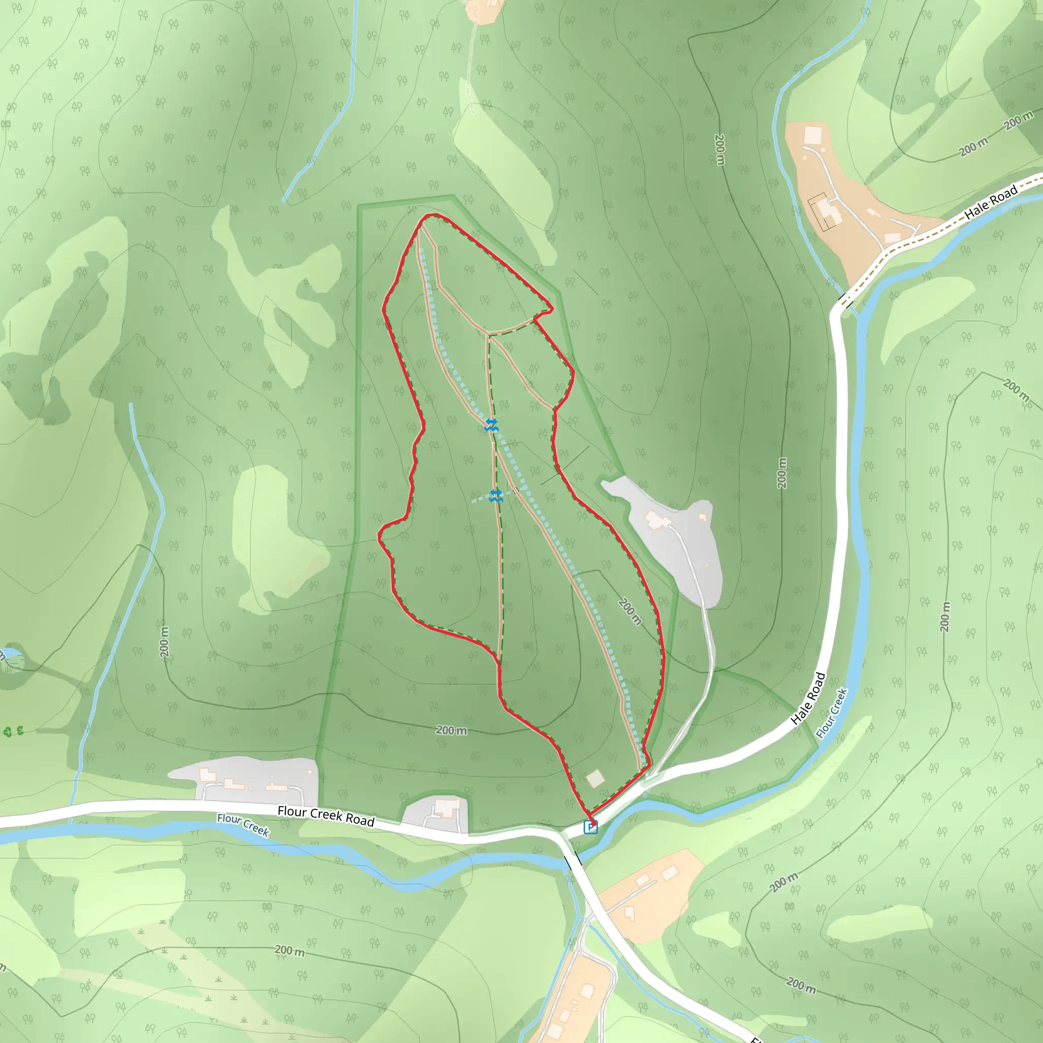 A Trail Loop from Hale Road mobile static map