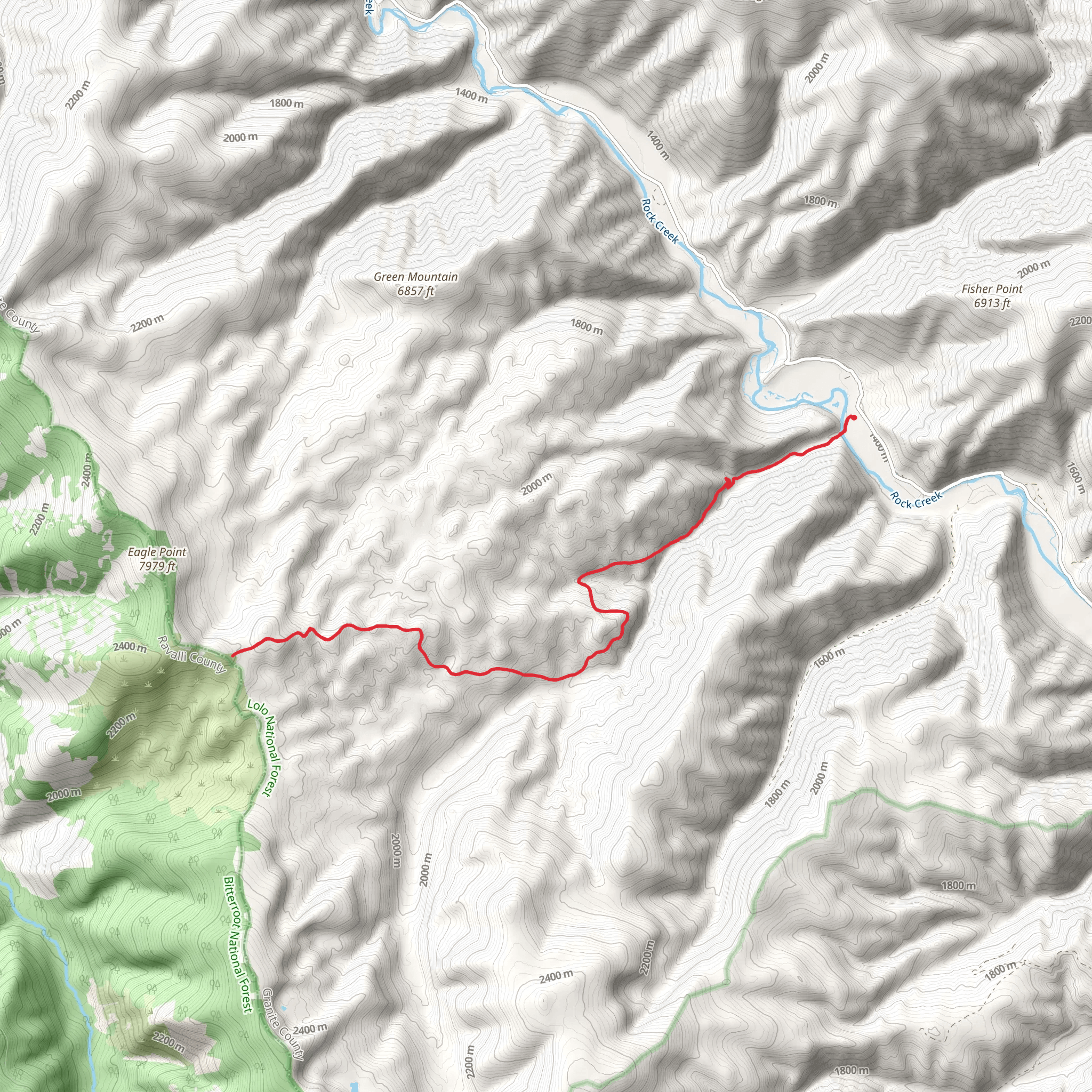 Wyman Gulch Trail mobile static map