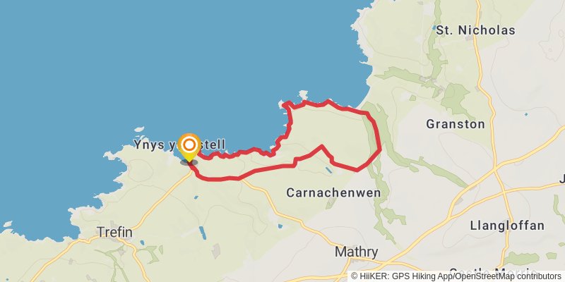 Abercastle - Aber Mawr stage 1 Map