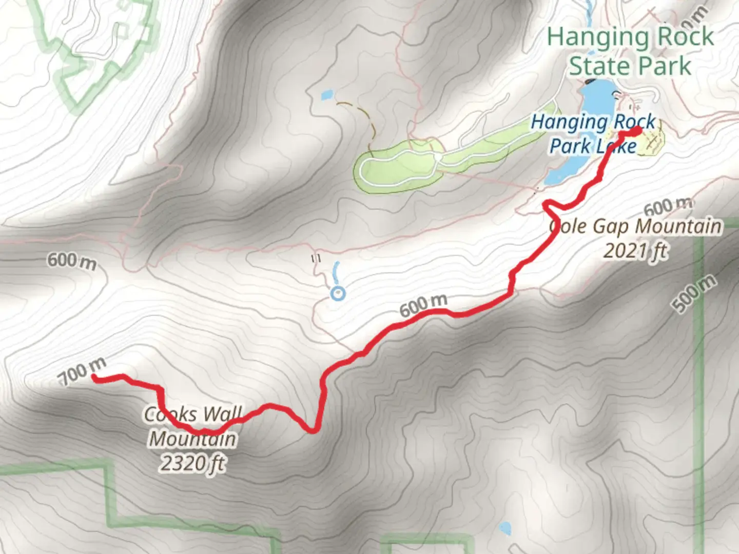 An image depicting the trail Cooks Wall Mountain Trail and its surrounding area.