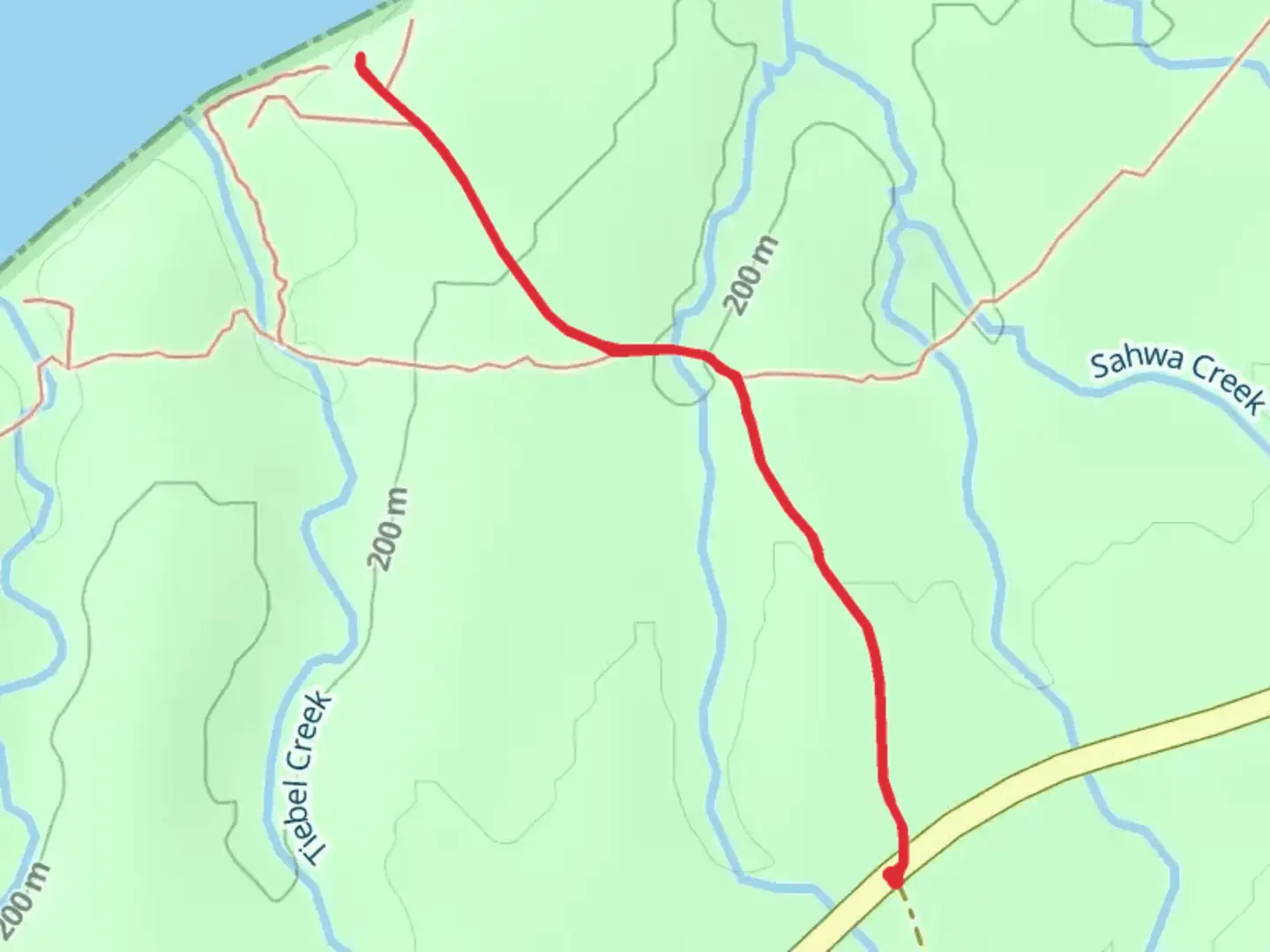 An image depicting the trail Speaker's Trail and its surrounding area.