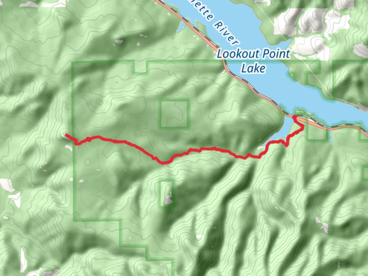 An image depicting the trail Eagles Rest via Goodman Creek Trail and its surrounding area.