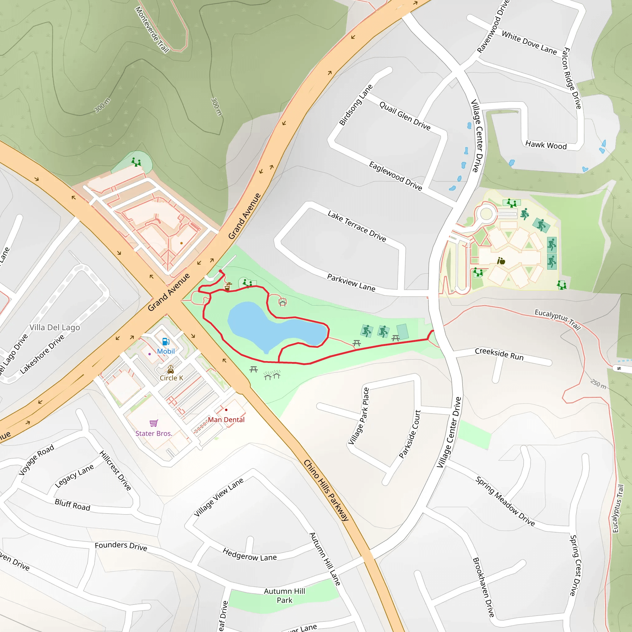 English Springs Park Loop mobile static map