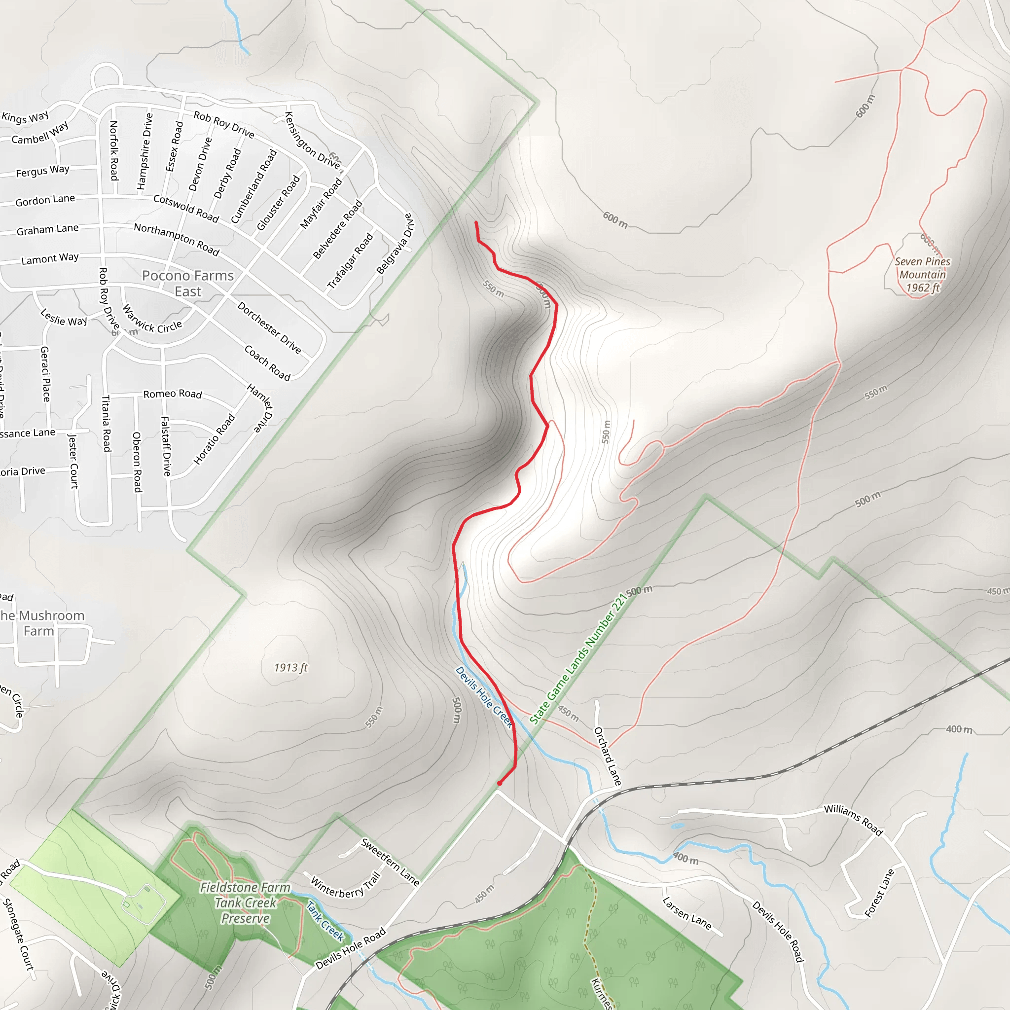 Devils Hole Creek from Devils Hole Road mobile static map