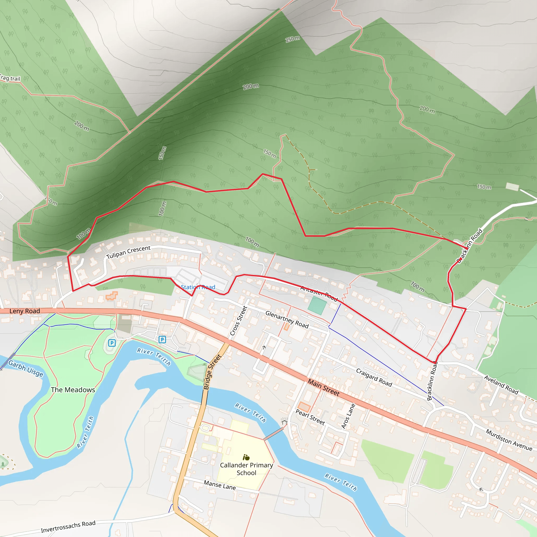 Lower Woods Walk mobile static map