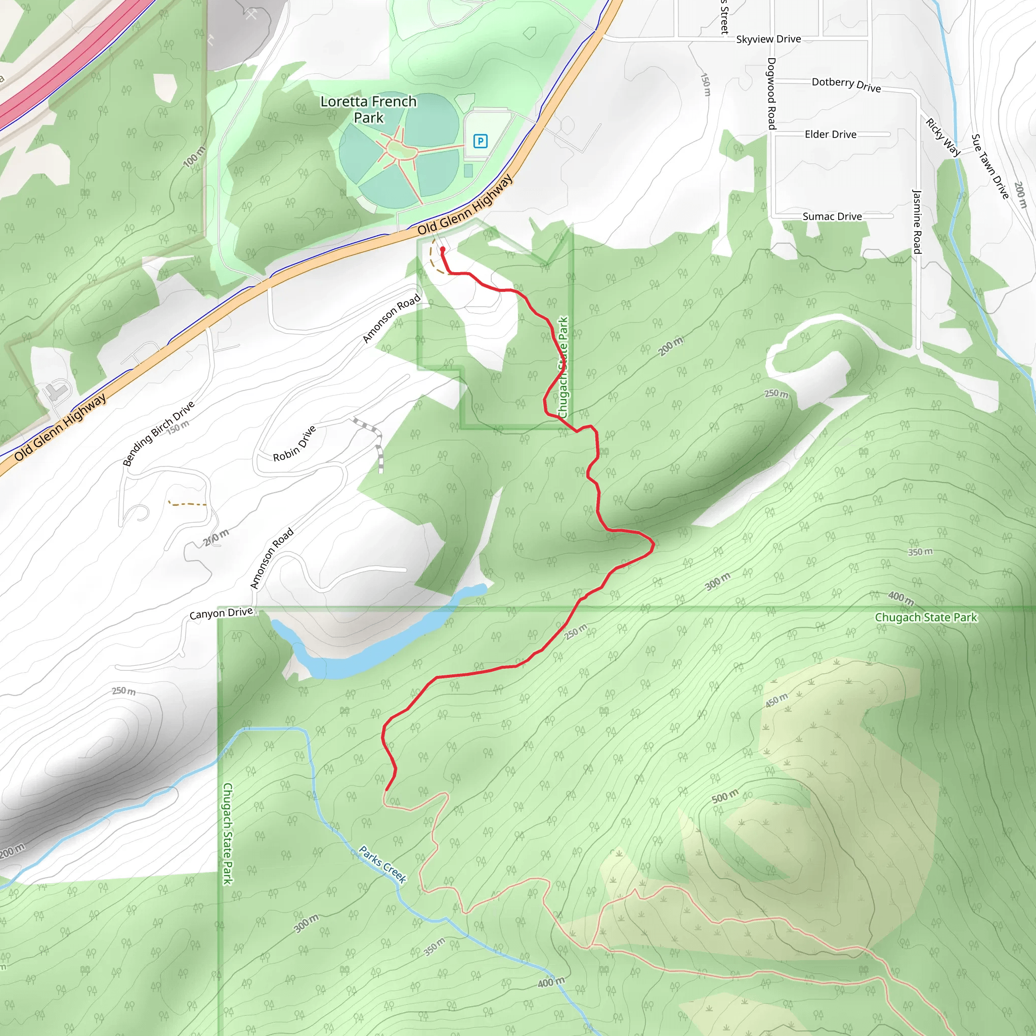 Ptarmigan Valley Trail - Short mobile static map