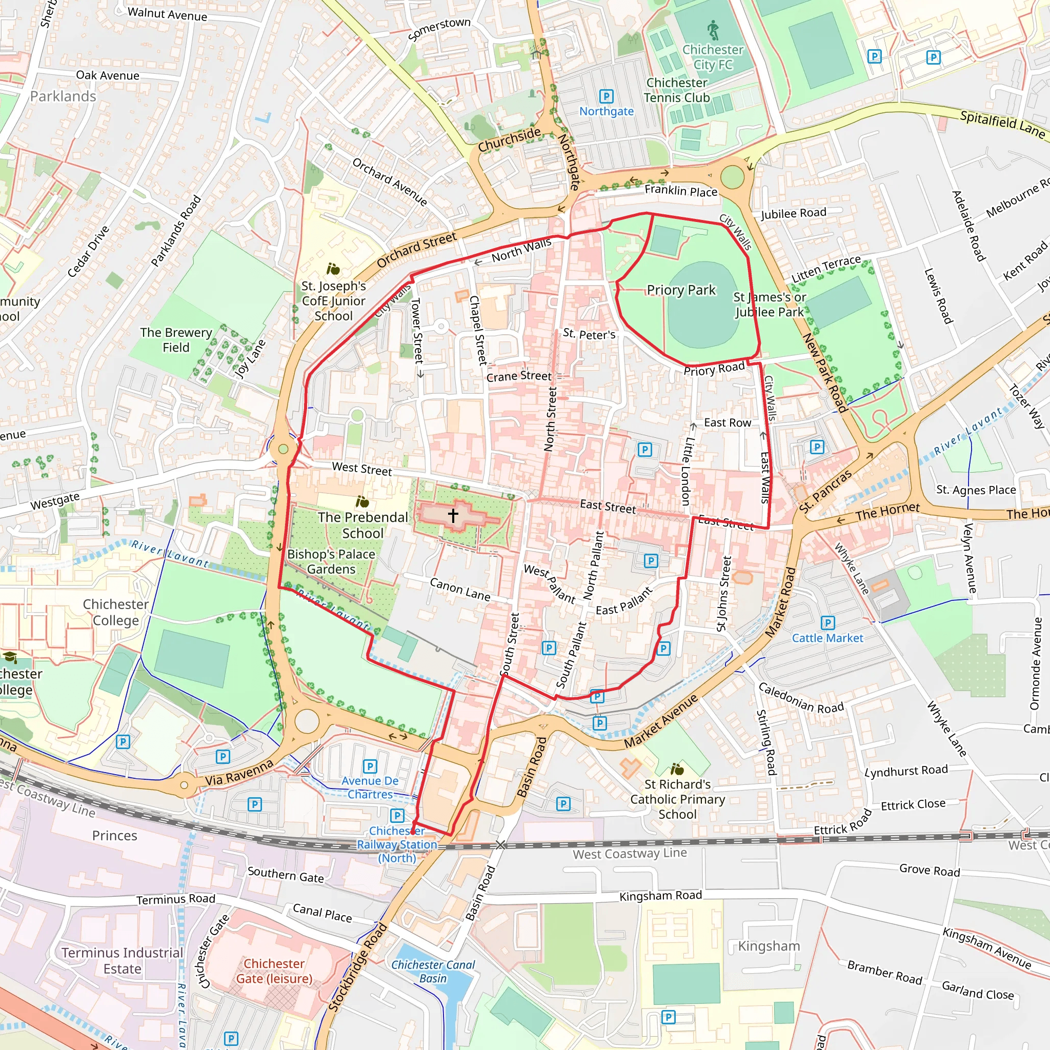 Chichester Loop Walk mobile static map