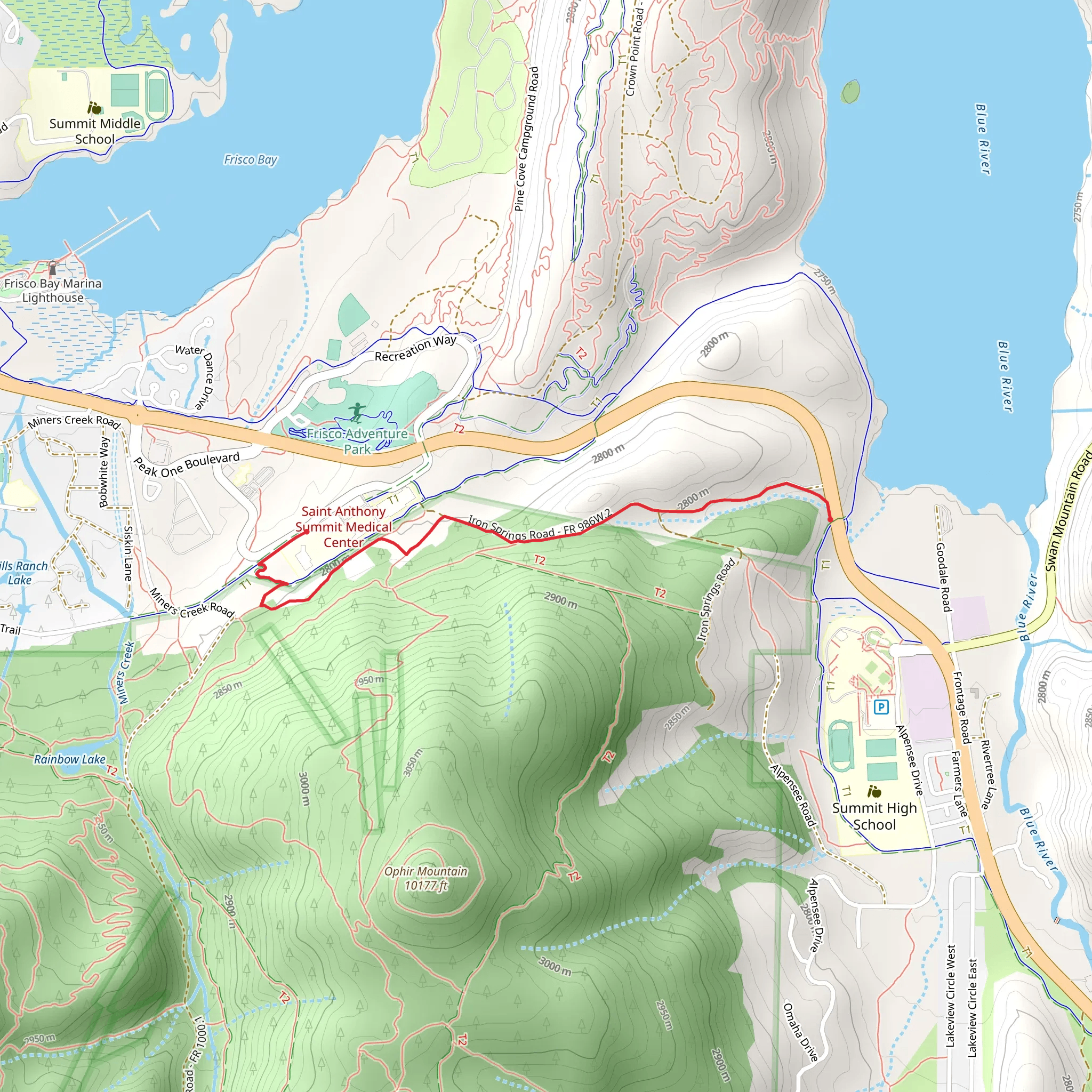 Iron Springs Trail mobile static map