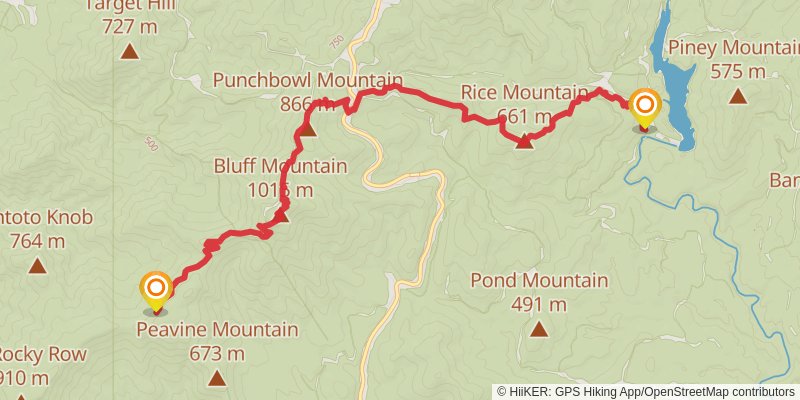 Appalachian Trail - Virginia stage 33 Map